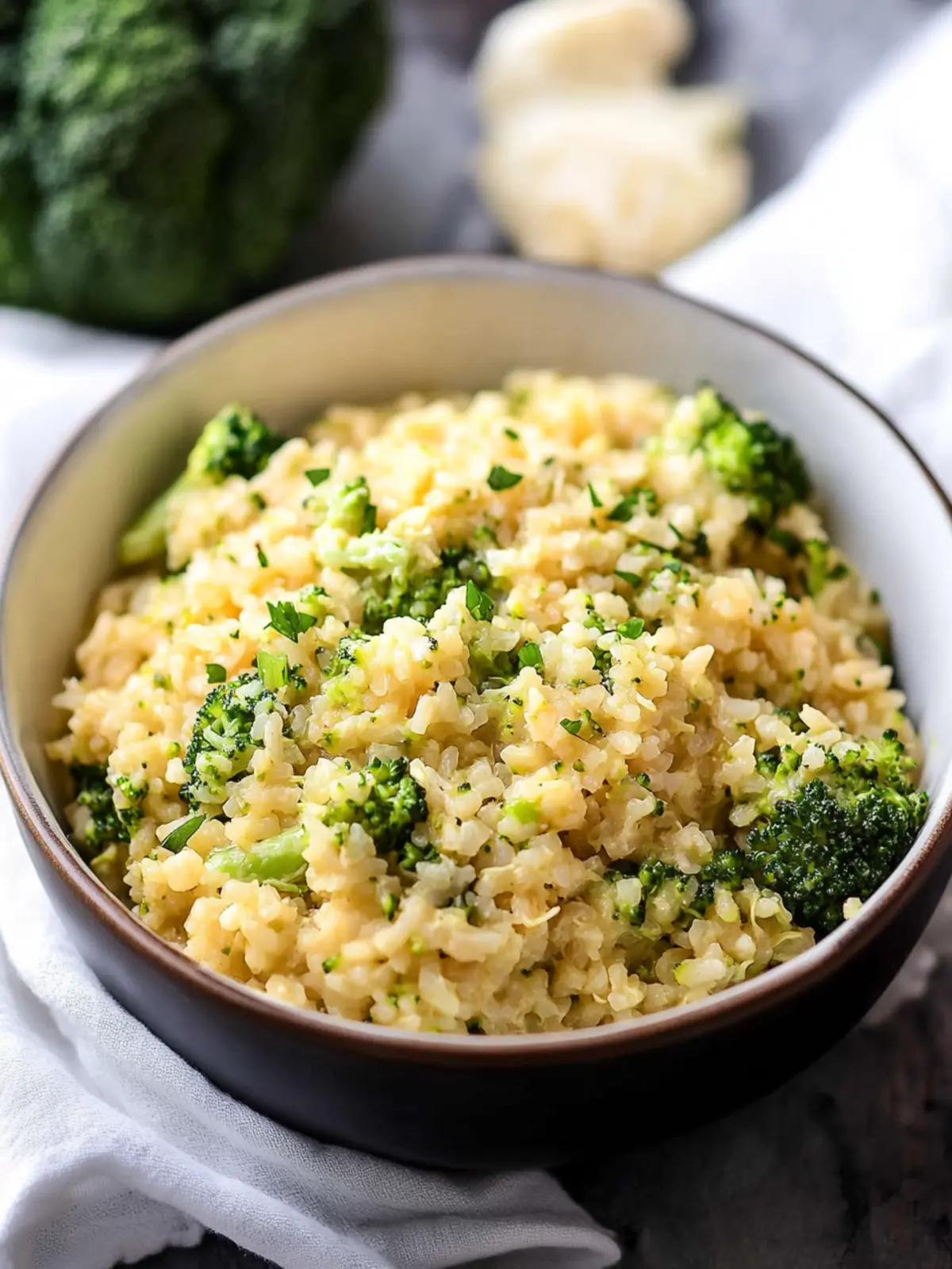 Cheesy Broccoli Cauliflower Rice