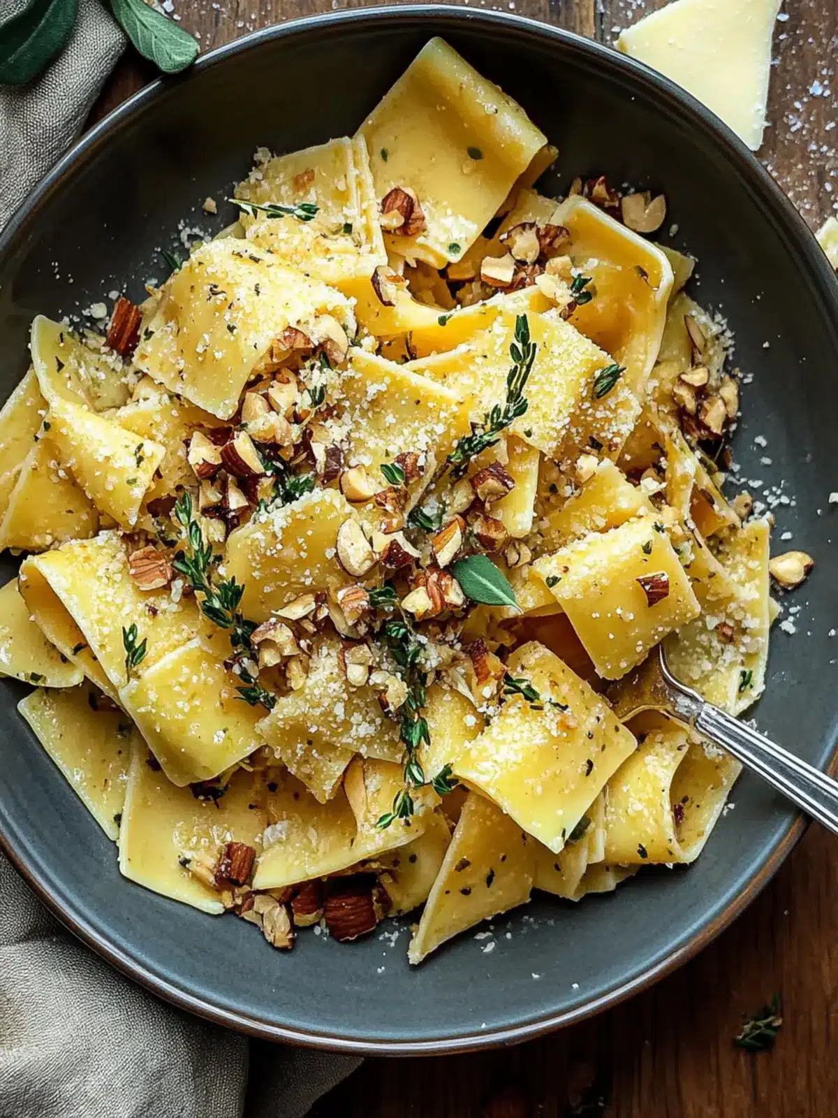 Brown Butter & Walnut Wide Pasta With Za'atar