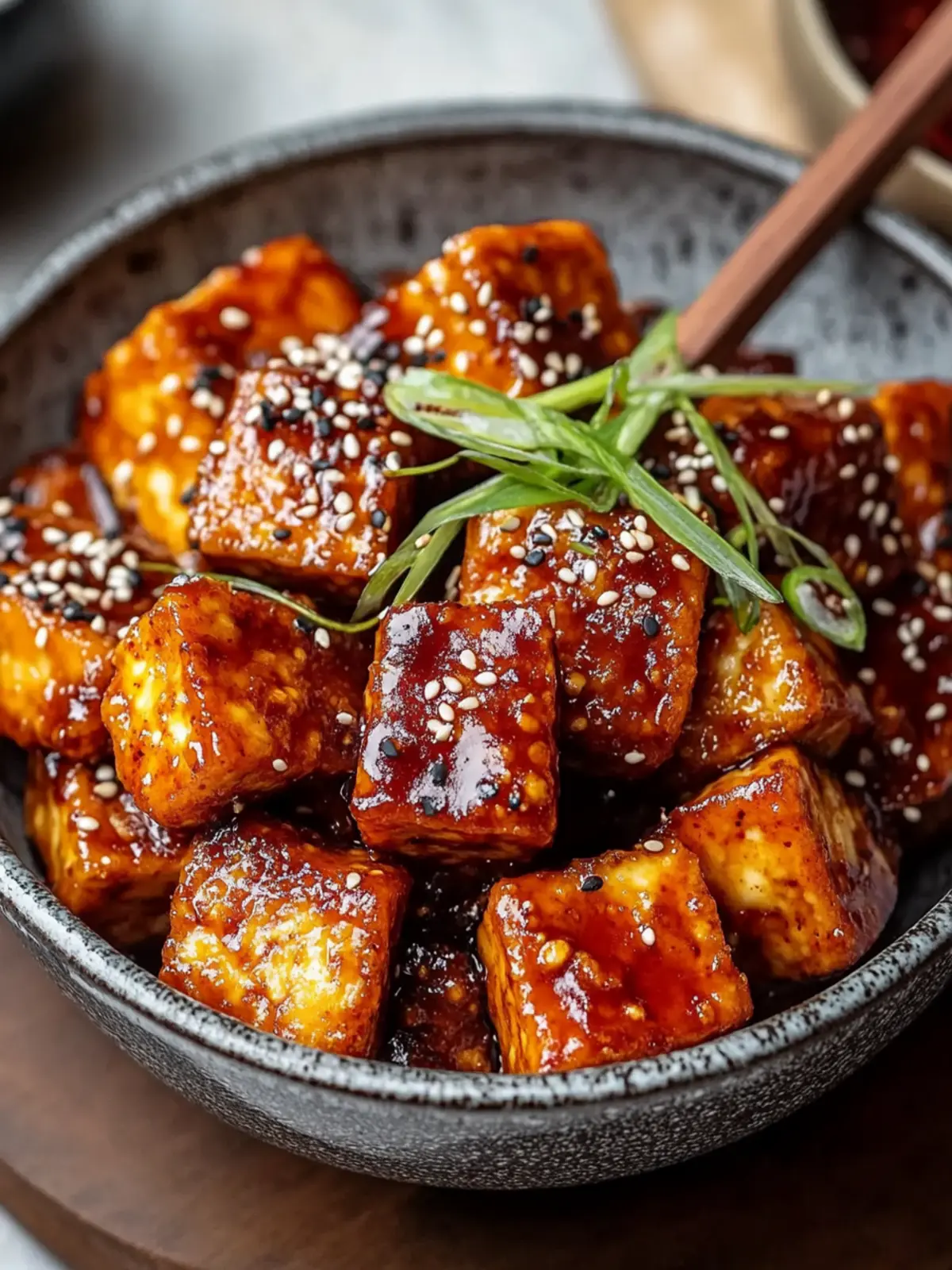 Crispy Gochujang Korean Tofu