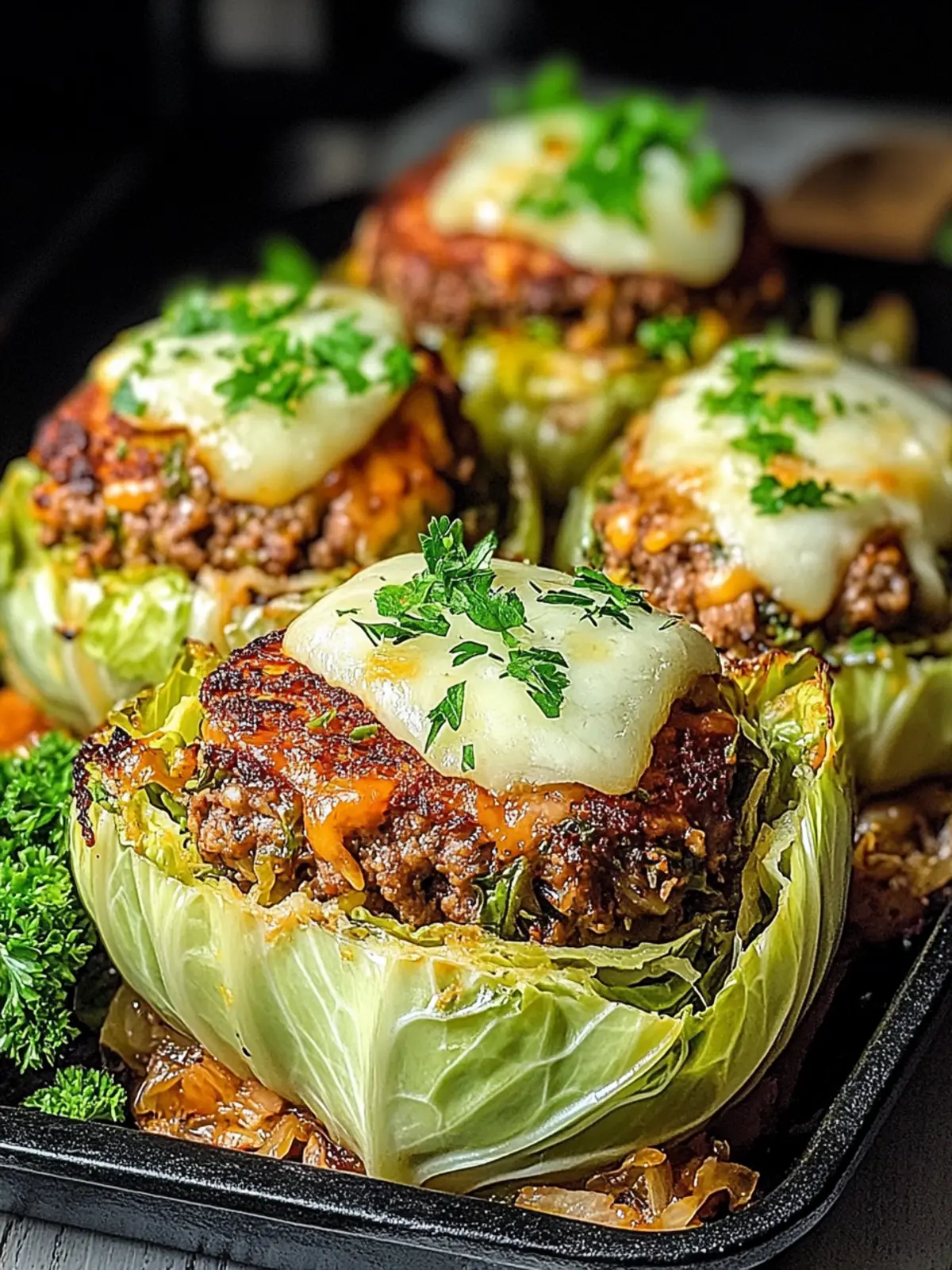Oven-Baked Cabbage Burgers