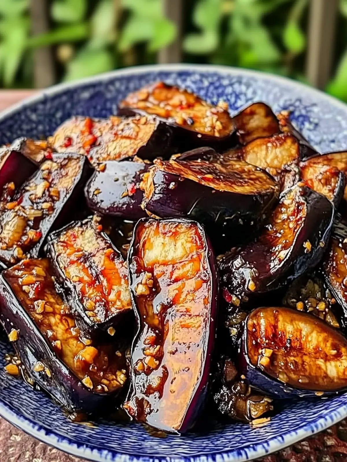 Sticky Garlic Eggplant