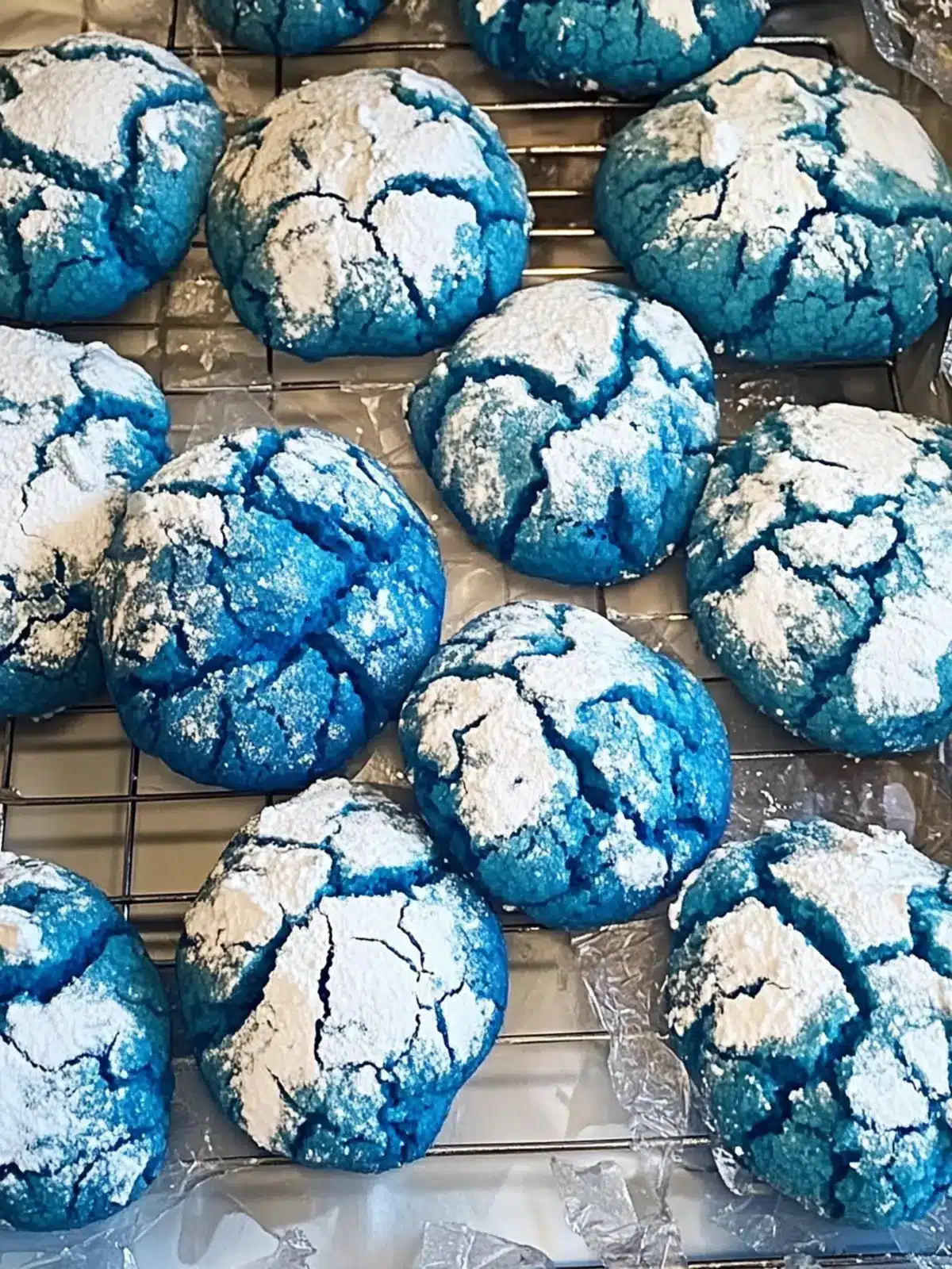 Blue Crinkle Cookies