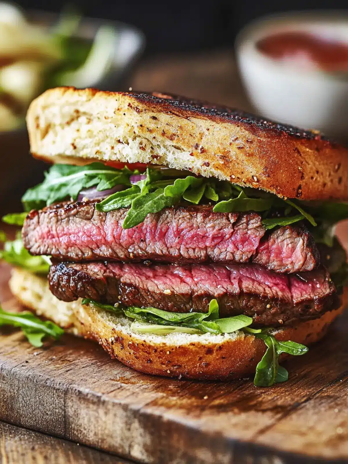 Ultimate Sirloin Steak Sandwiches with Zesty Pickled Onions 4 Sirloin Steak Sandwiches