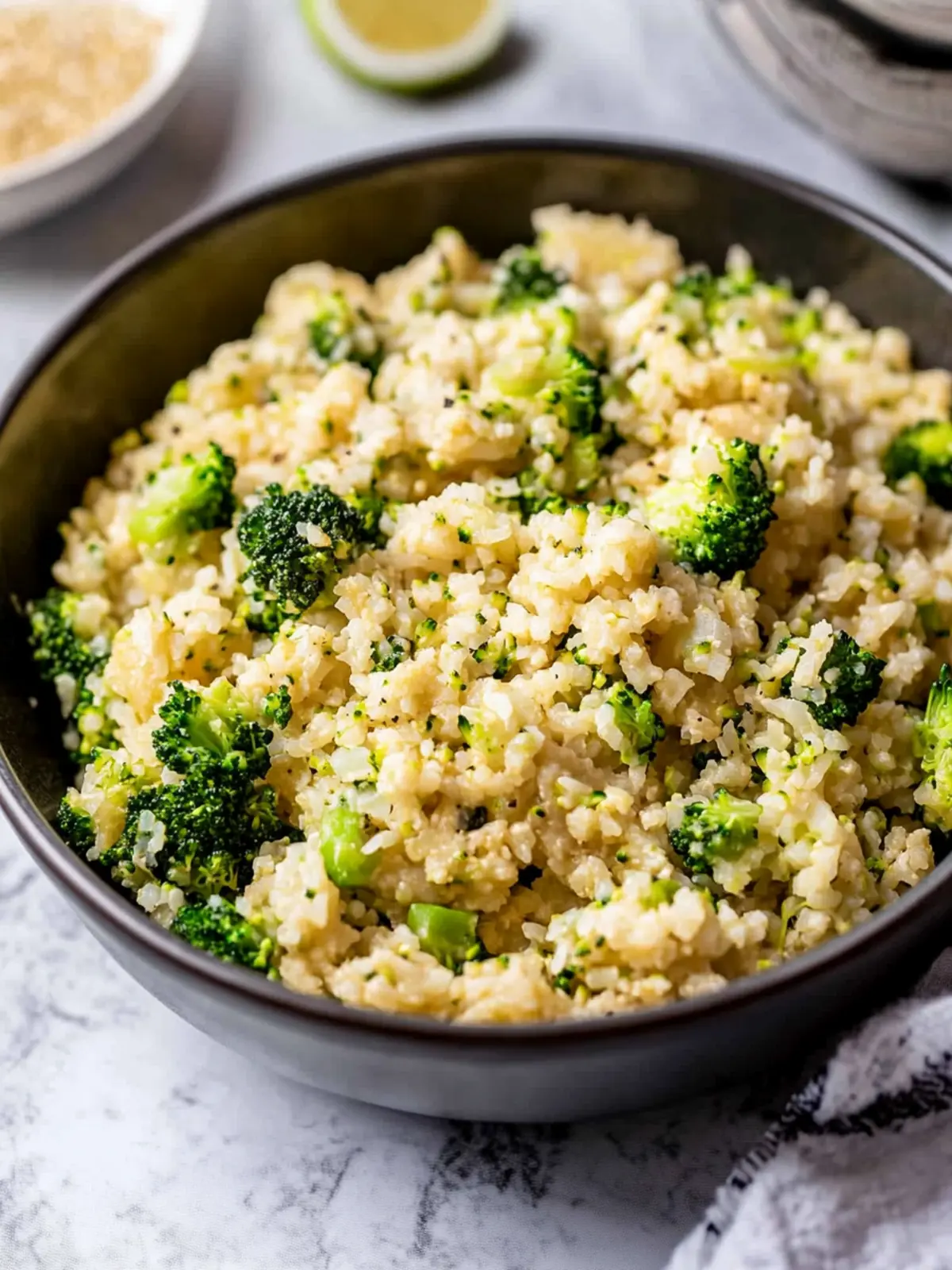 Cheesy Broccoli Cauliflower Rice
