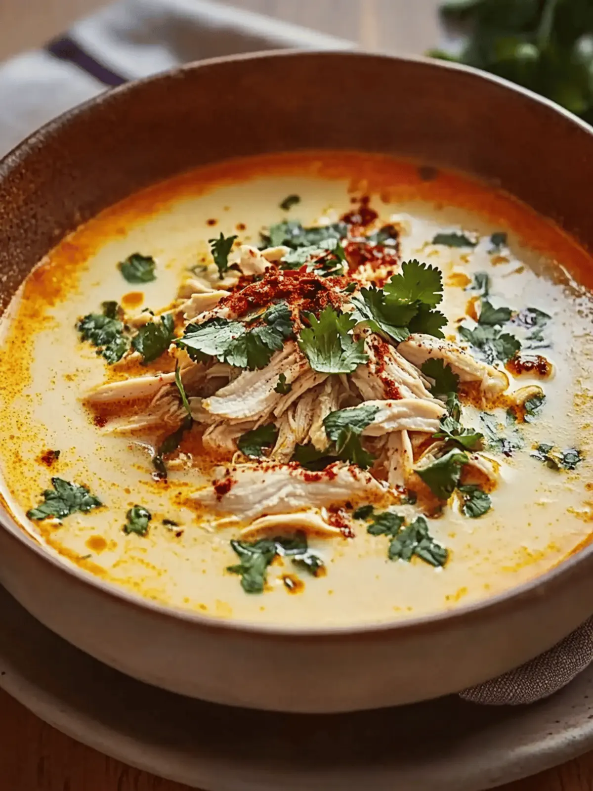 Creamy Chicken Poblano Soup