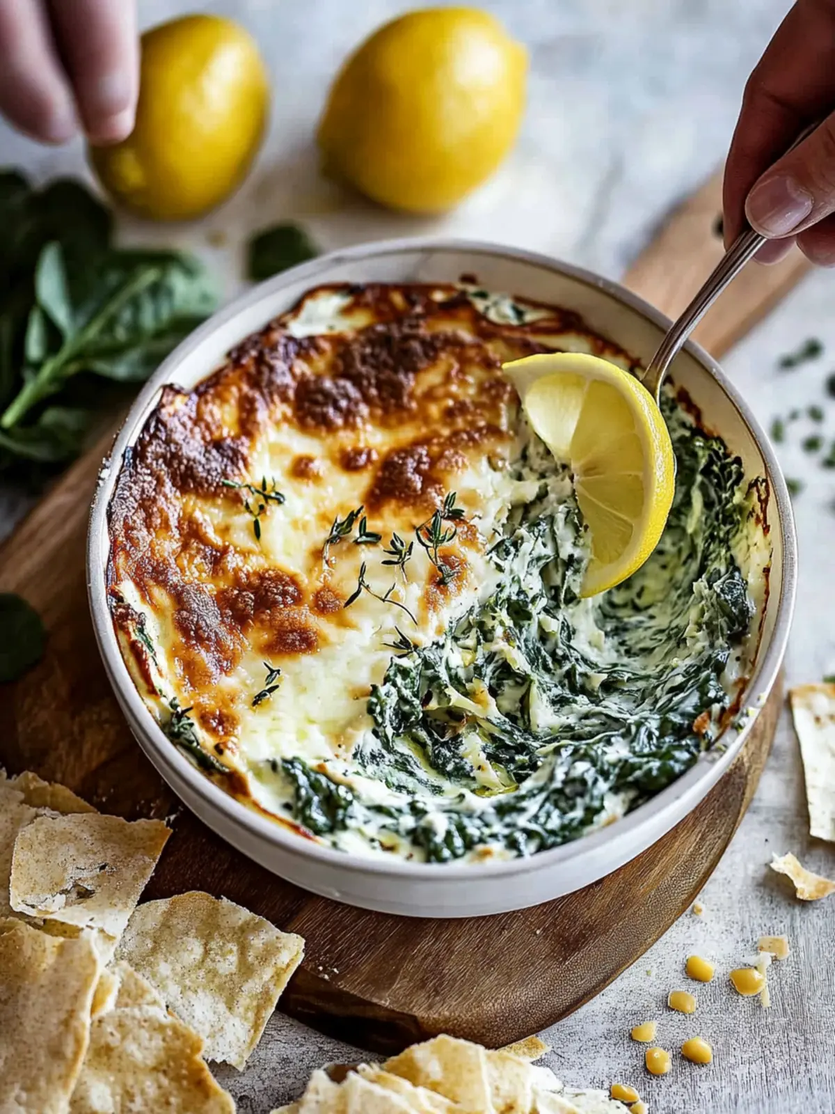 Lemon And Roasted Garlic Spinach Dip: A Comforting Delight 2 Lemon And Roasted Garlic Spinach Dip