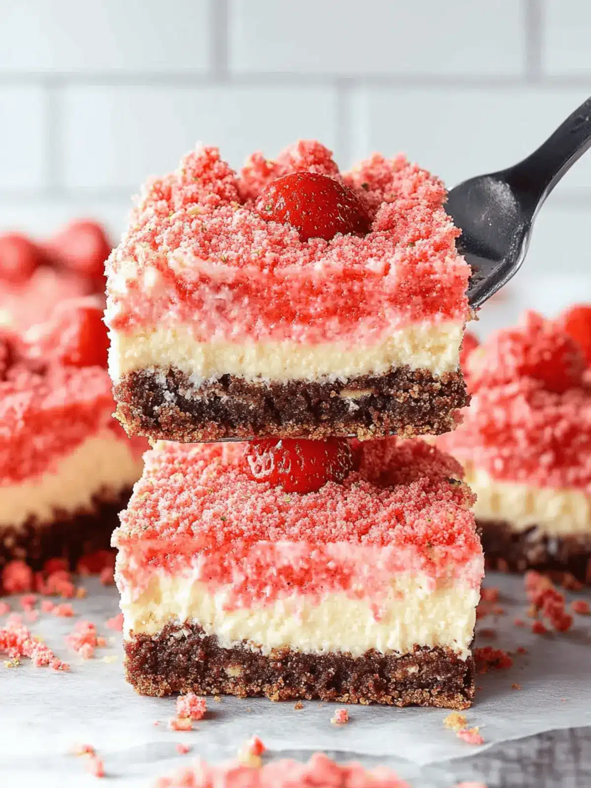 Strawberry Cheesecake Brownies