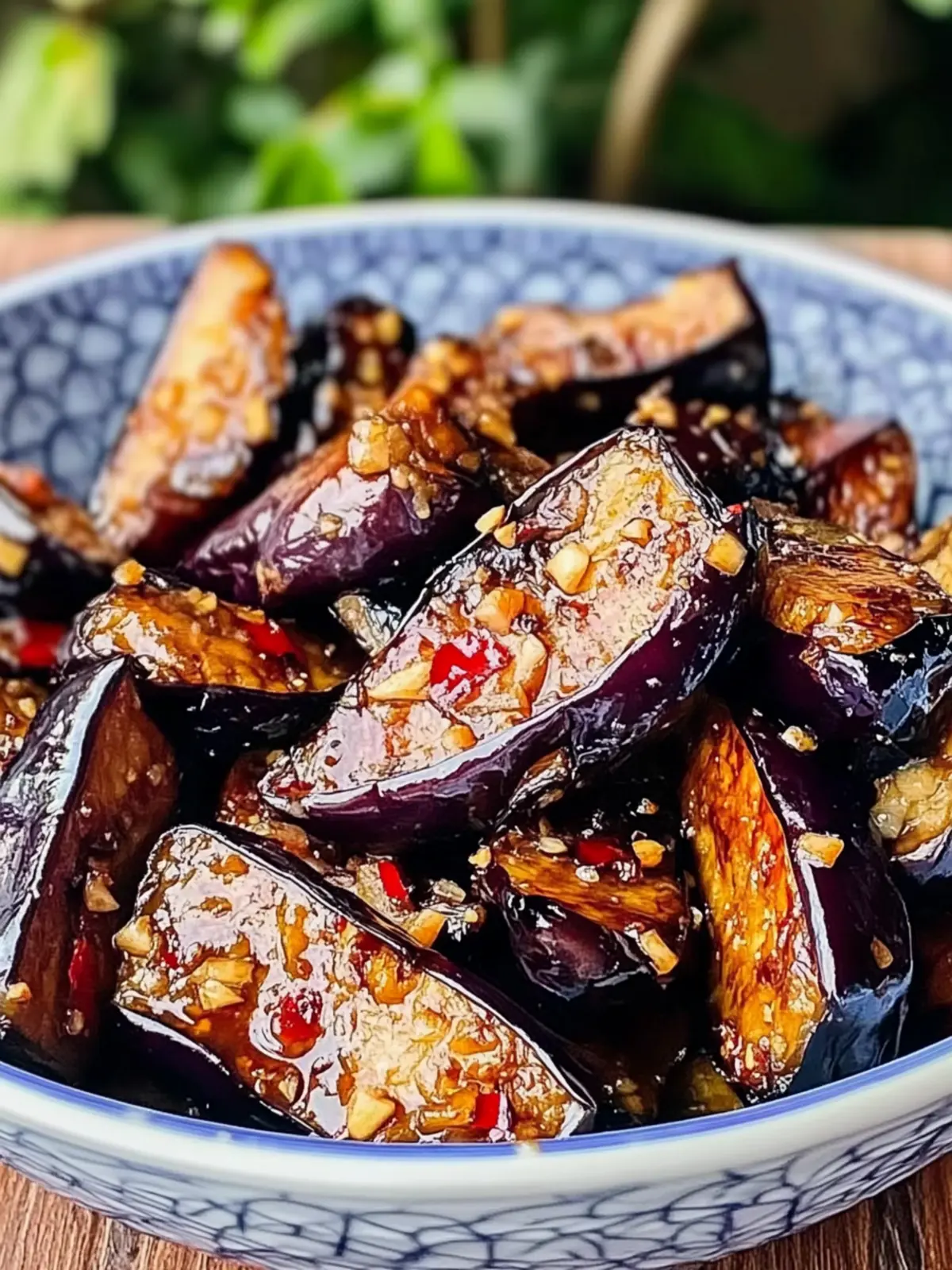 Sticky Garlic Eggplant