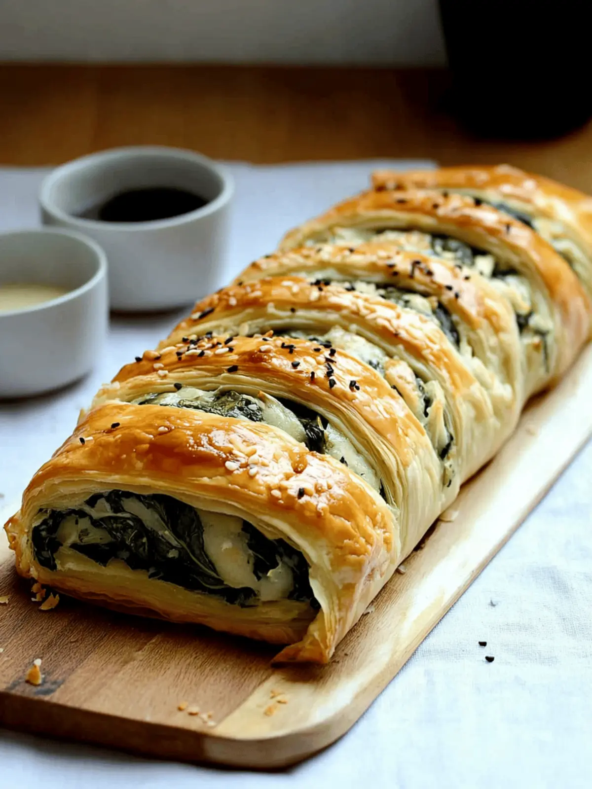 Spinach & Artichoke Puff Pastry Braid