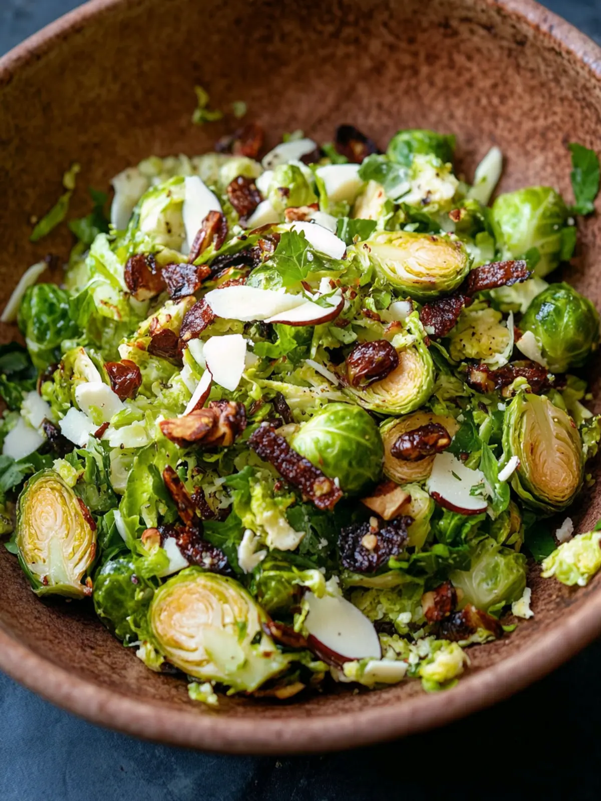 Roasted and Raw Brussels Sprouts Salad