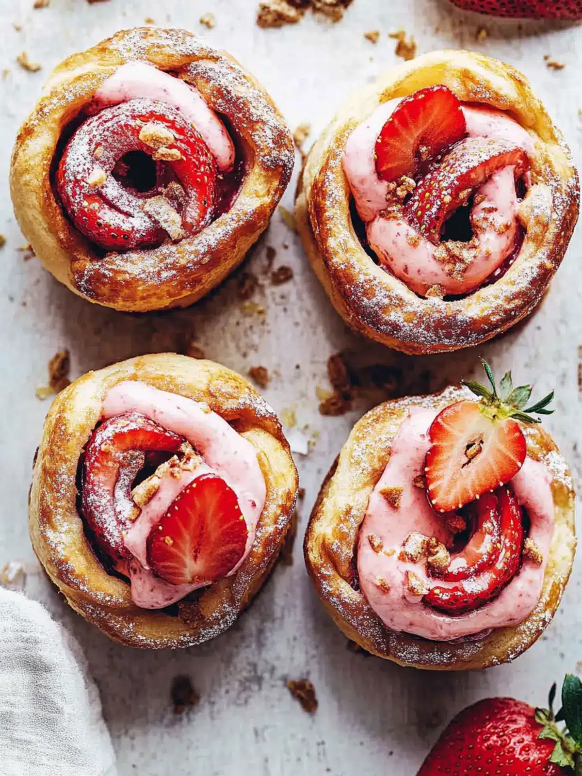Decadent Strawberry Cruffins for an Irresistible Treat 3 Strawberry Cruffins