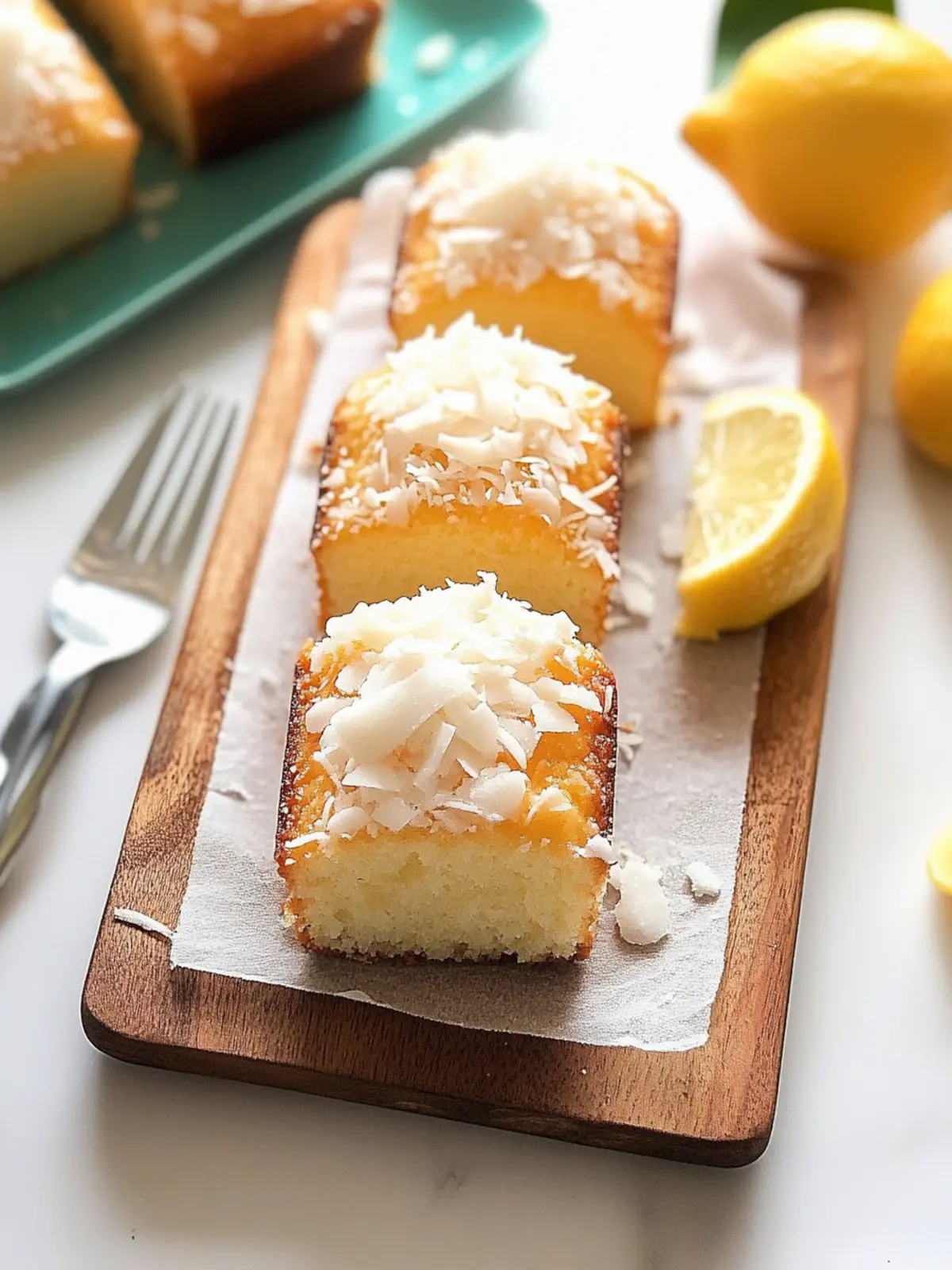 Mini Lemon Coconut Loaf Cakes