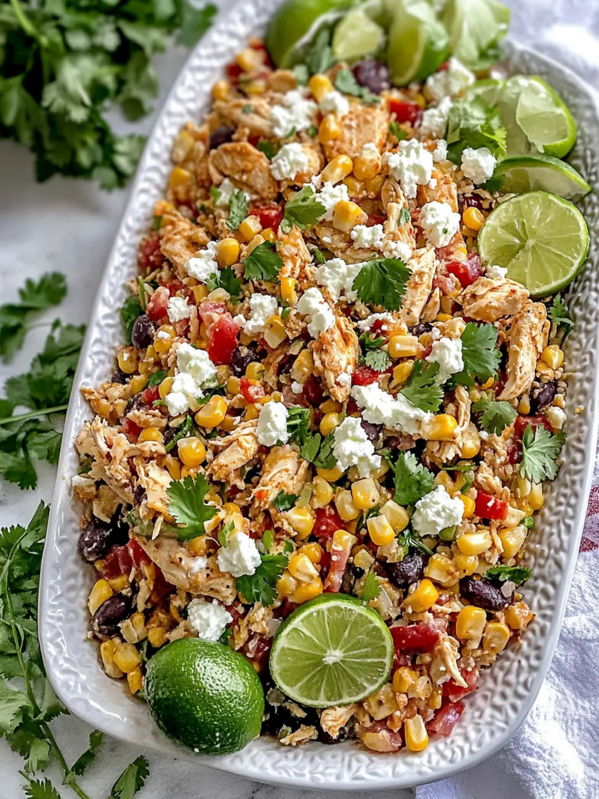 Healthy Mexican Street Corn Chicken Salad