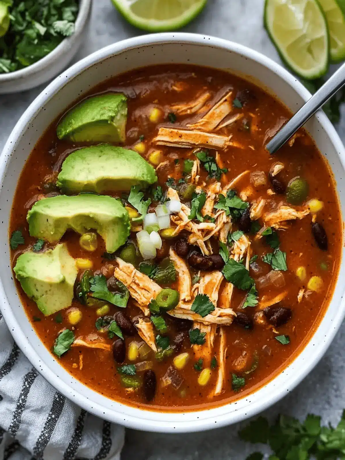 Crockpot Chicken Enchilada Soup
