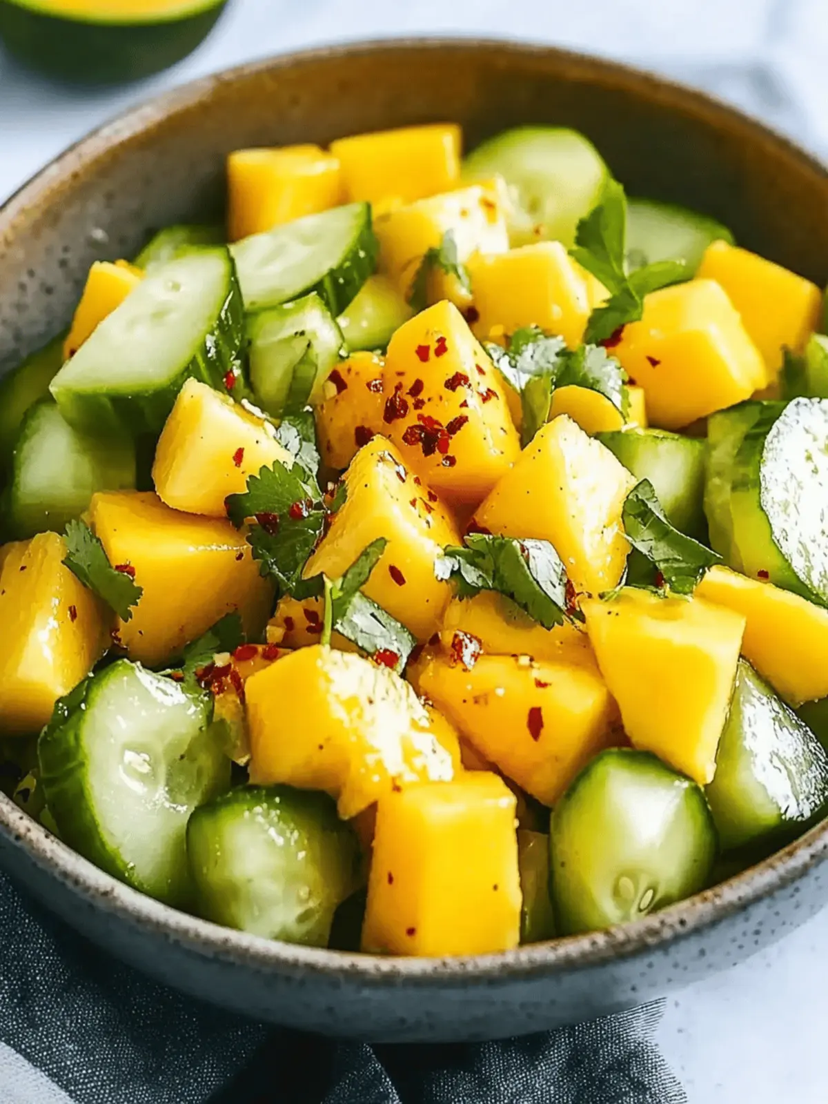 Cucumber Mango Chili Salad