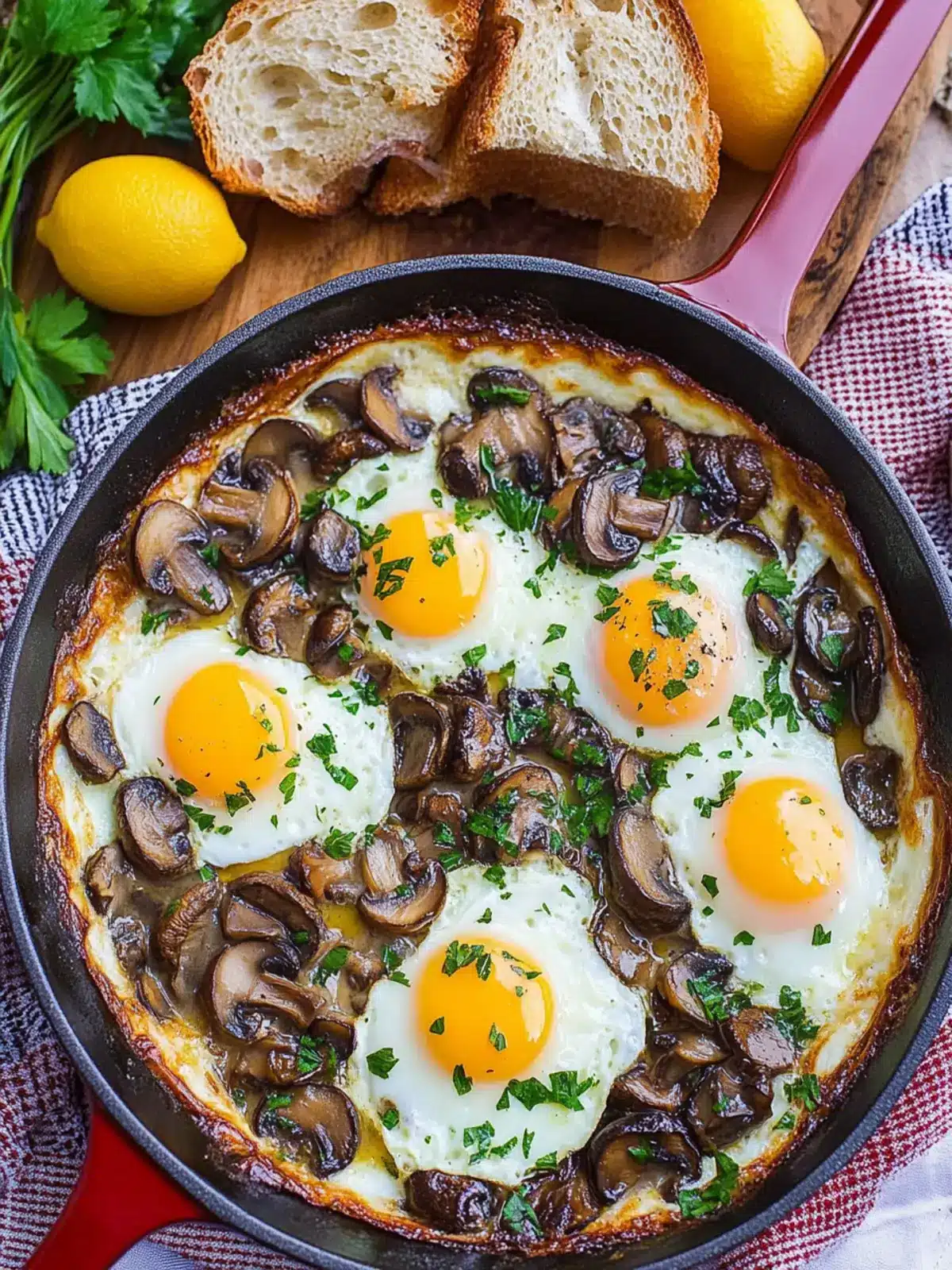 Mushroom and Brie Baked Eggs