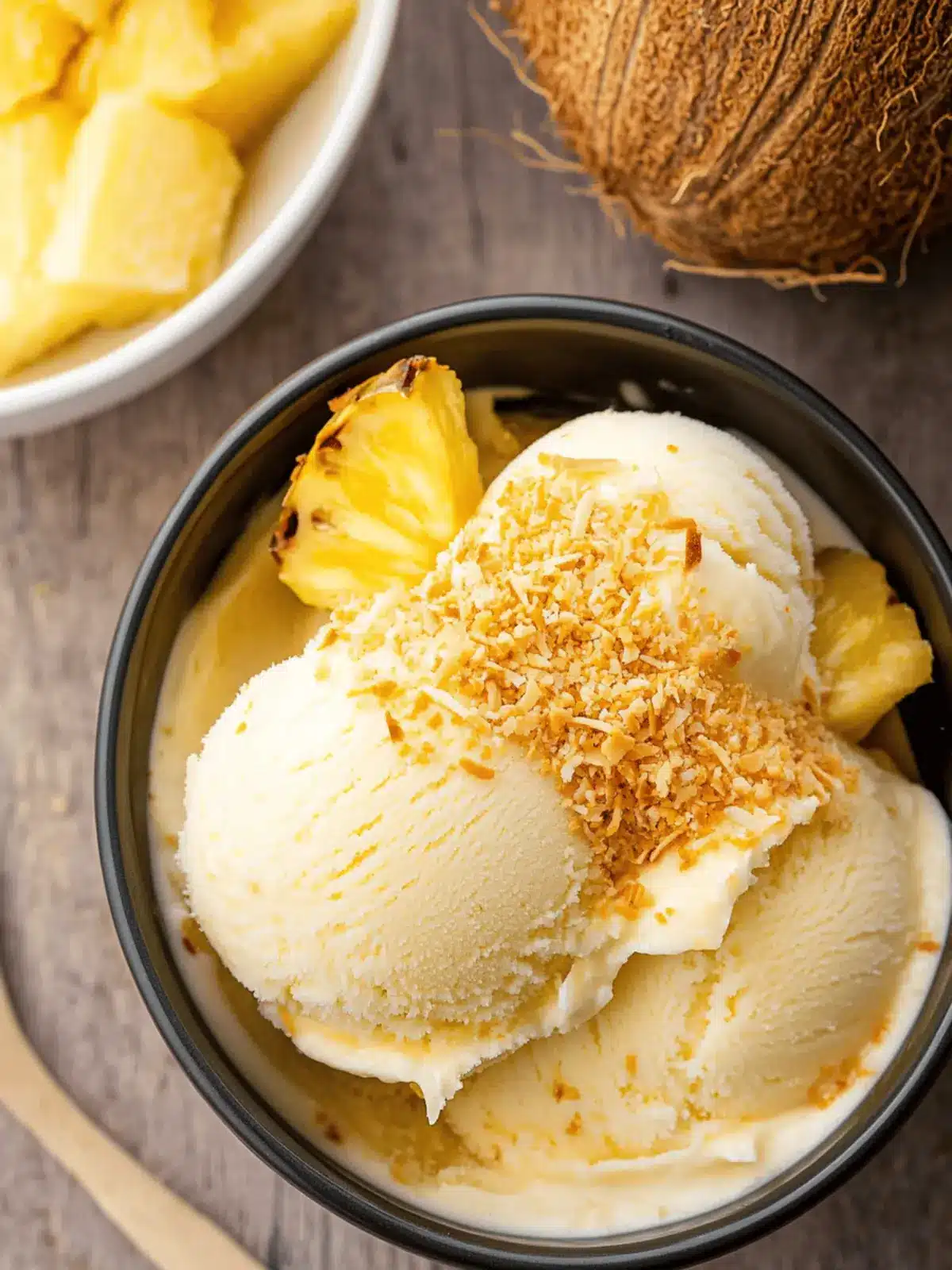 Pineapple Toasted Coconut Ice Cream