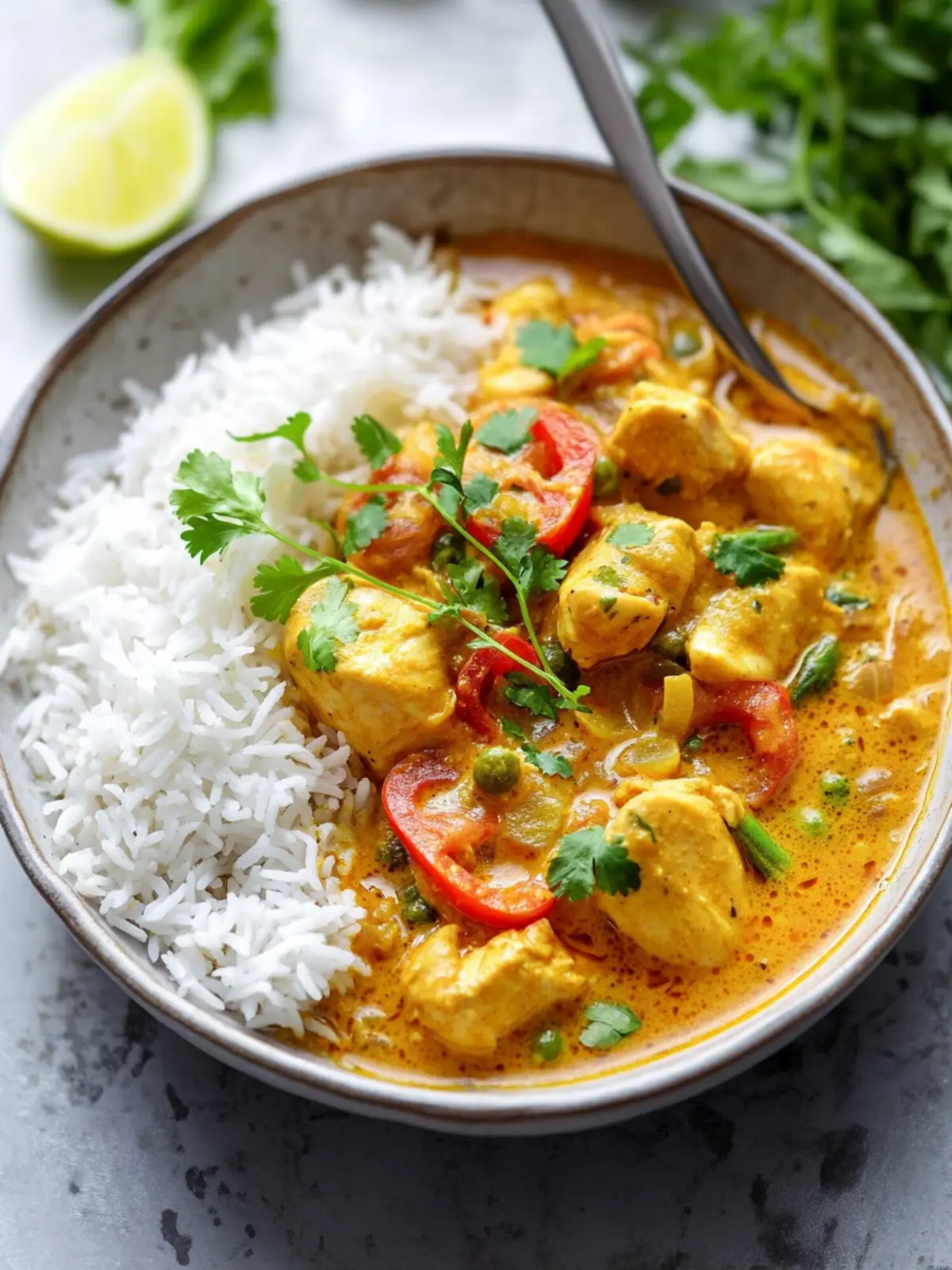 Vadouvan Chicken Curry with Smoked Basmati Rice