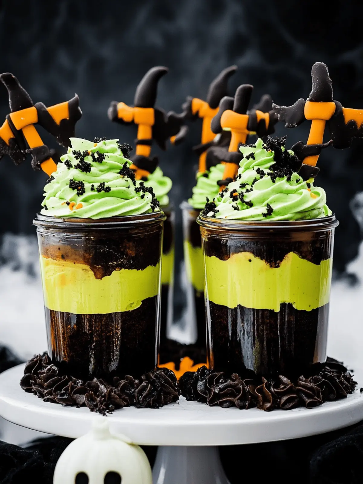 Witches Brew Halloween Cake Jars