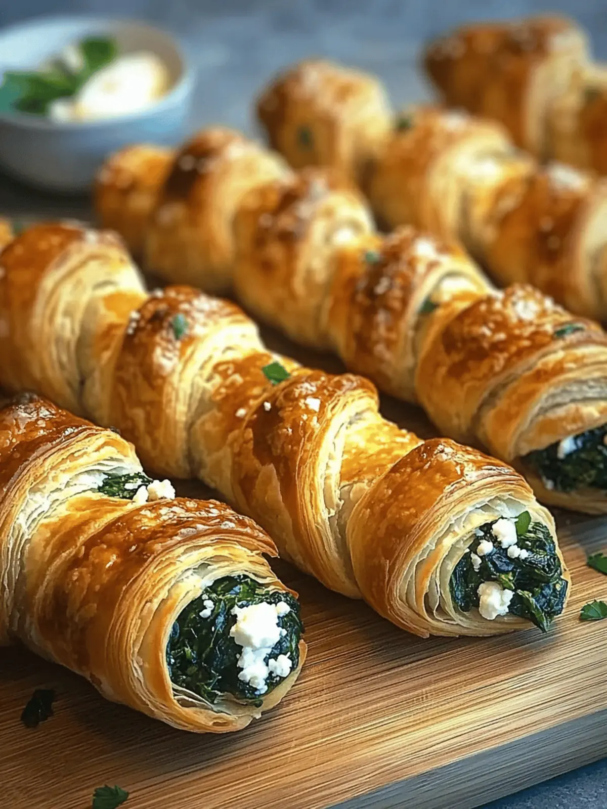 Spinach and Feta Puff Pastry Twists
