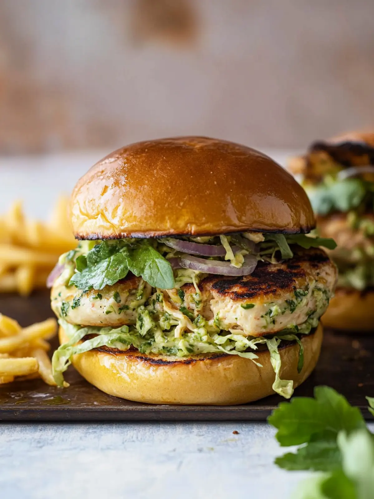 Green Goddess Turkey Burgers