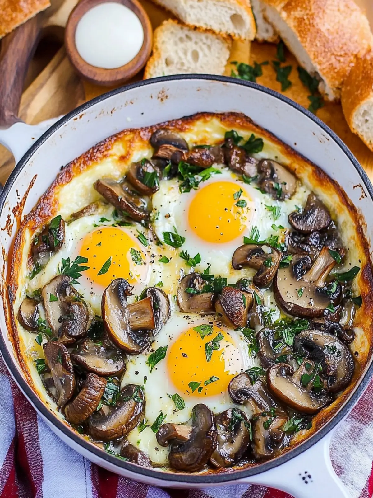 Mushroom and Brie Baked Eggs