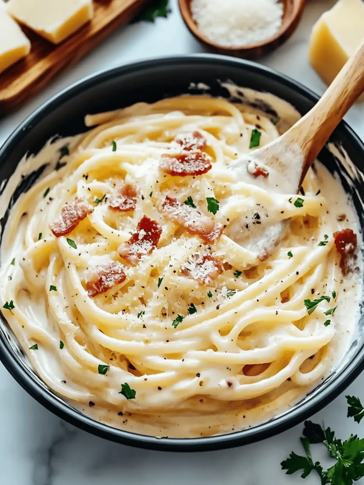 Creamy Bacon Carbonara Pasta