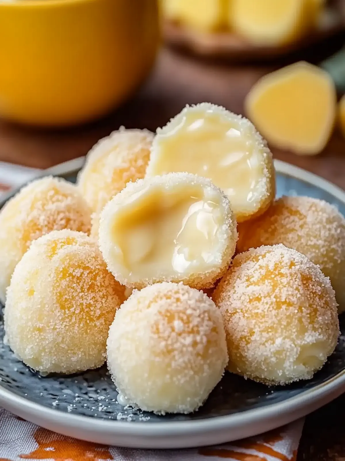 Creamy Custard Mochi Balls