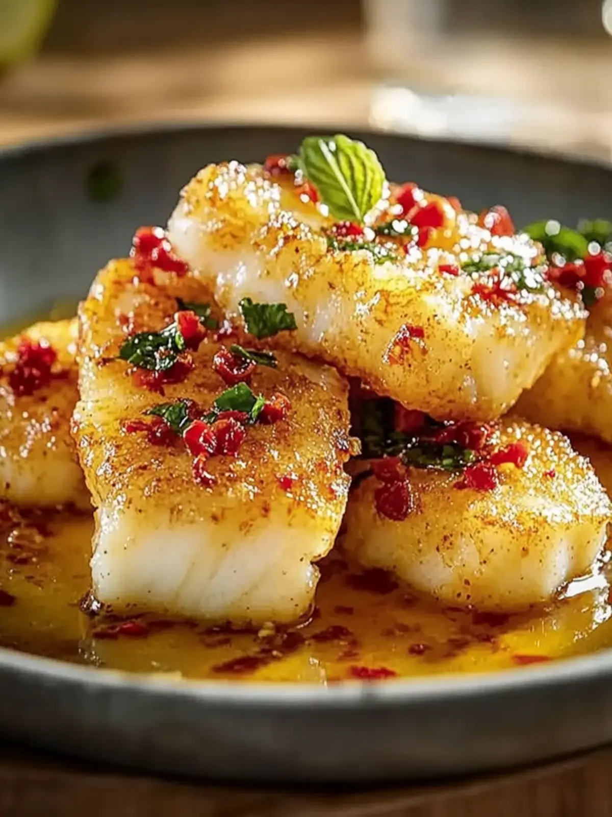 Garlic Butter Cod Strips with Sweet Chili Lime Sauce