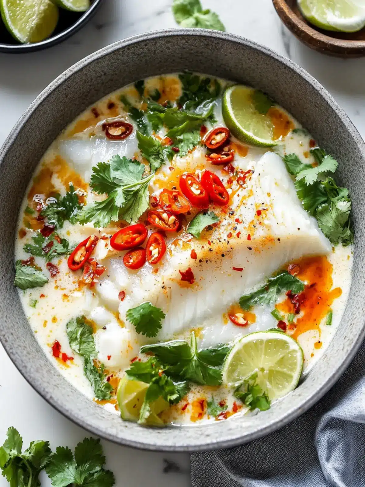 Thai-Inspired Coconut Poached Fish