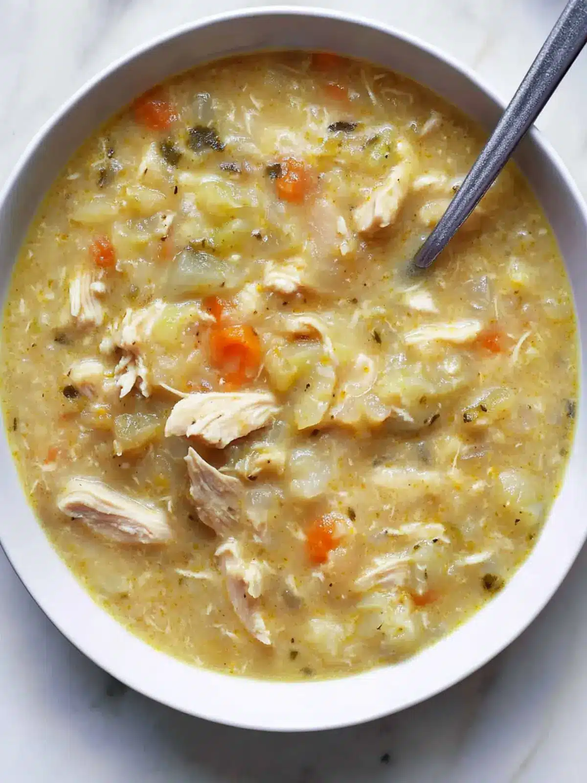 30-Minute Cauliflower Chicken Soup