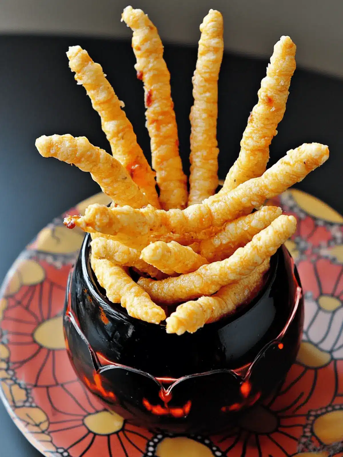 Cheddar Witches  Fingers (Spooky Cheese Straws)
