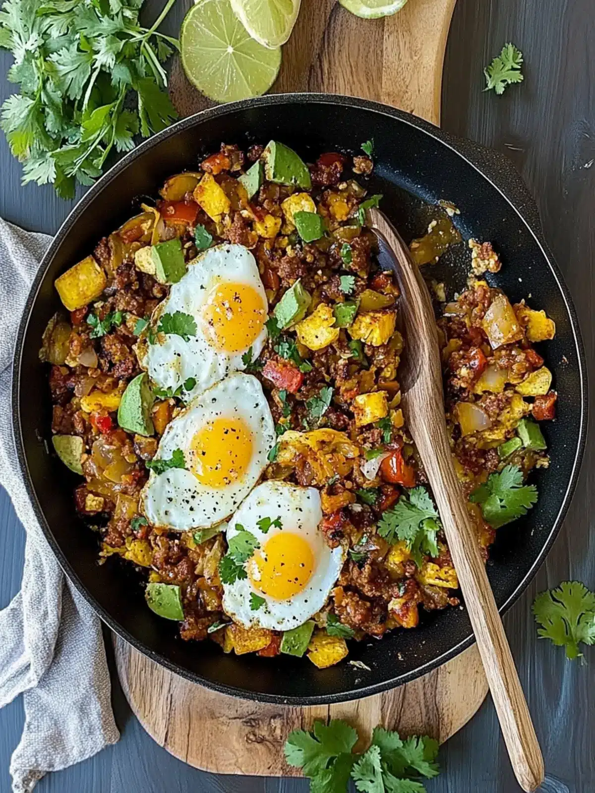 Breakfast Hash with Chorizo & Eggs