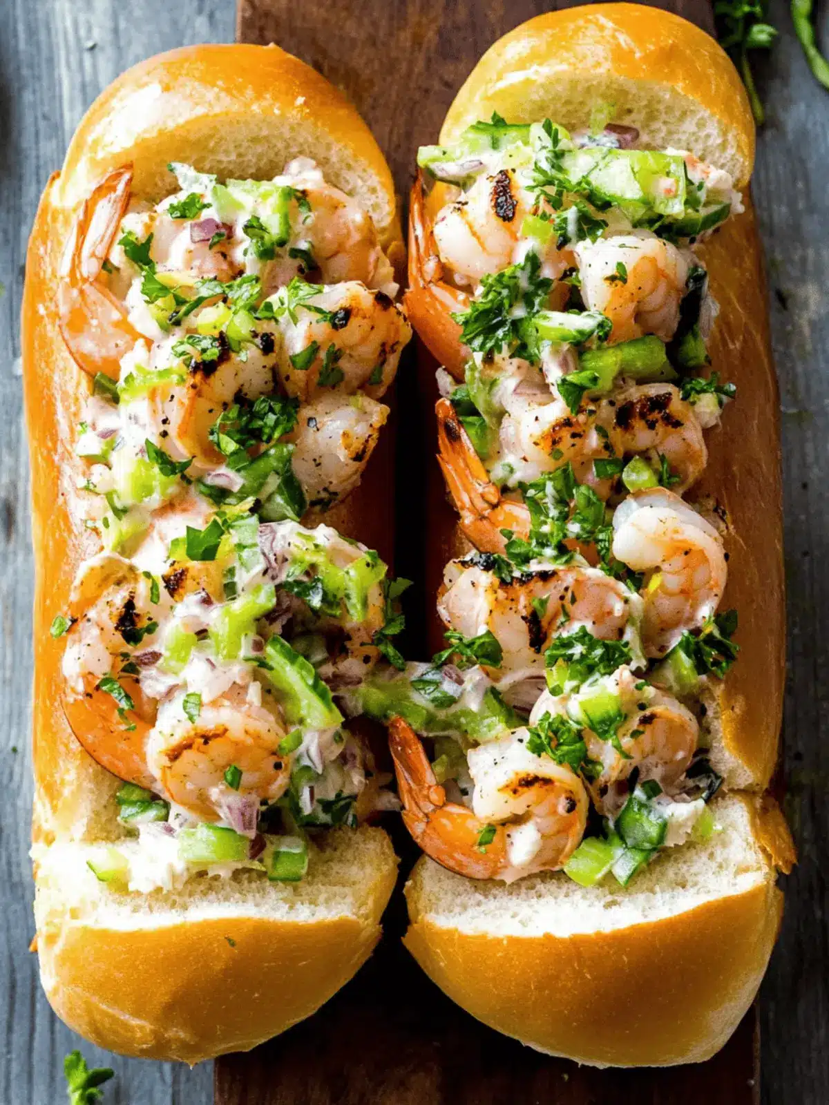 Irresistibly Creamy Grilled Shrimp Rolls on Brioche Buns