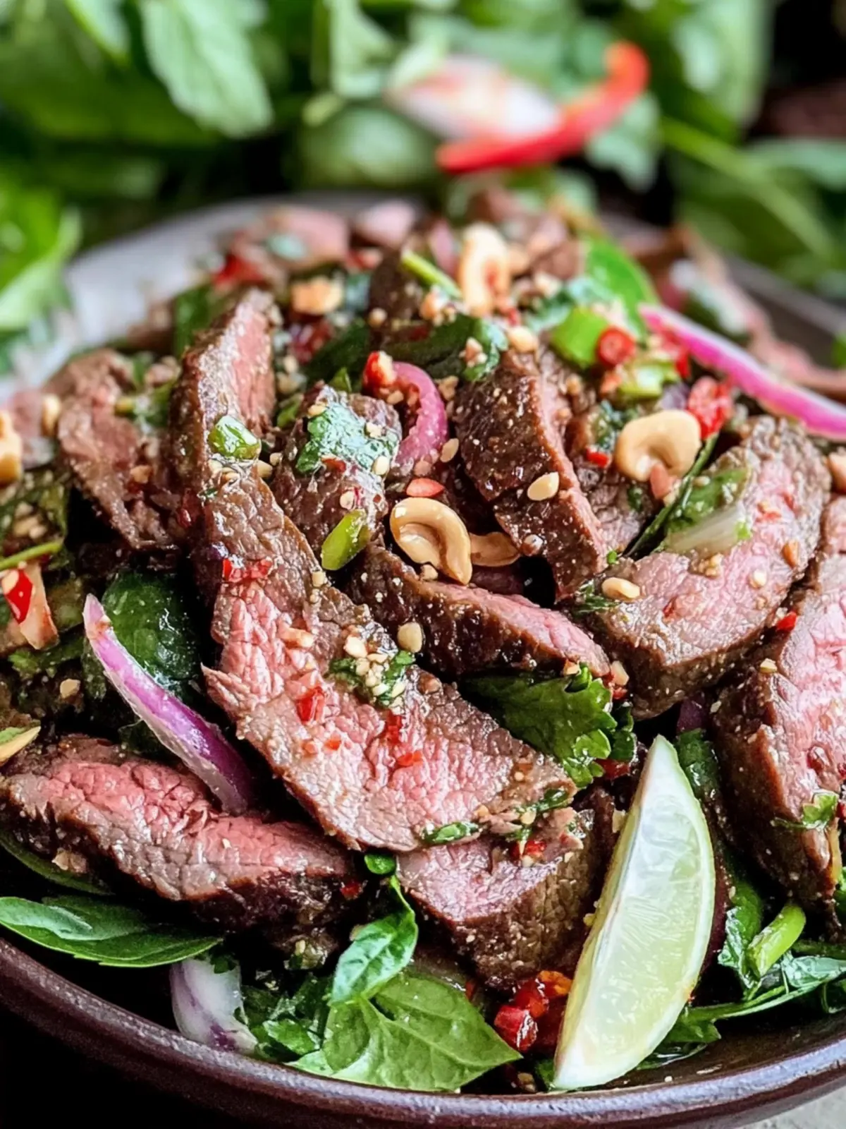 Thai Nam Tok Recipe (Beef Salad)