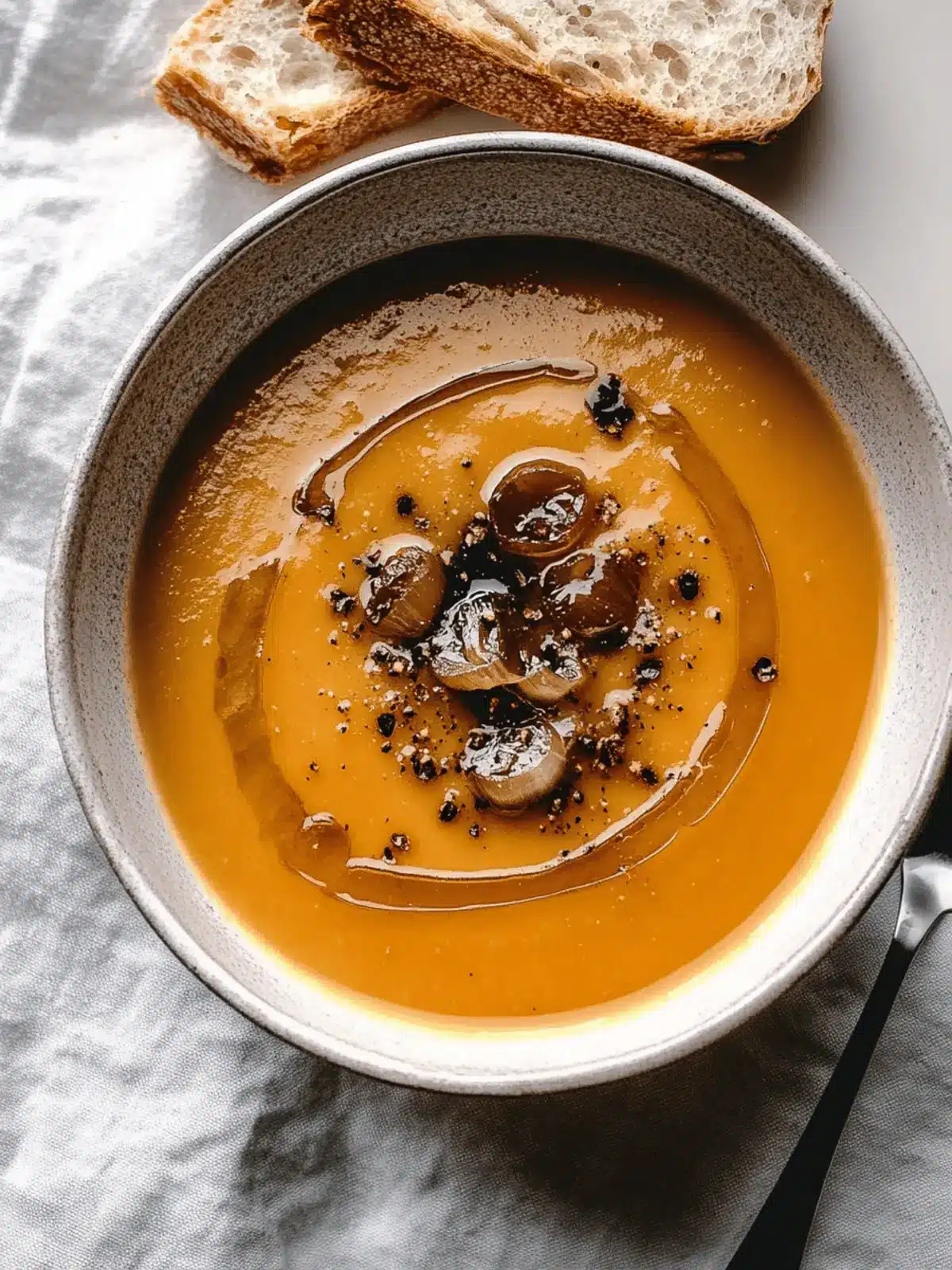 Caramelized Onion Butternut Squash Soup