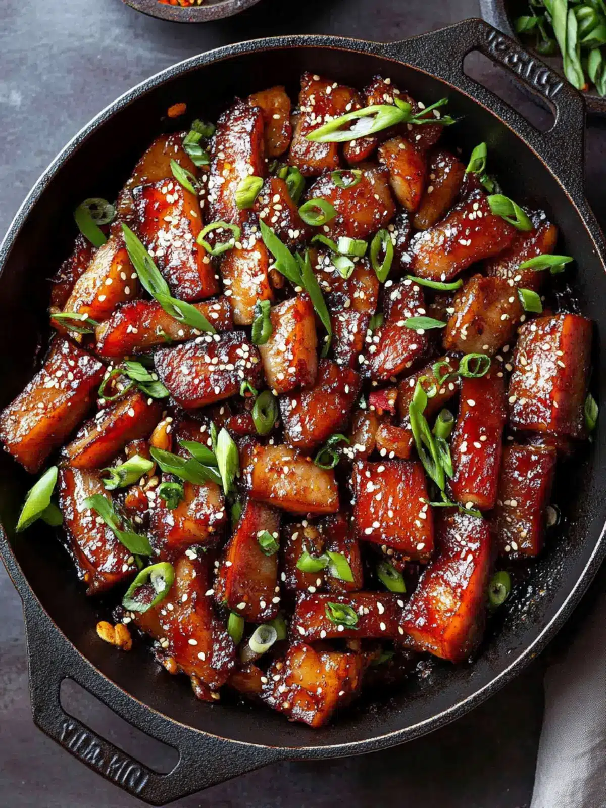 Healthy Korean Pork Belly Skillet