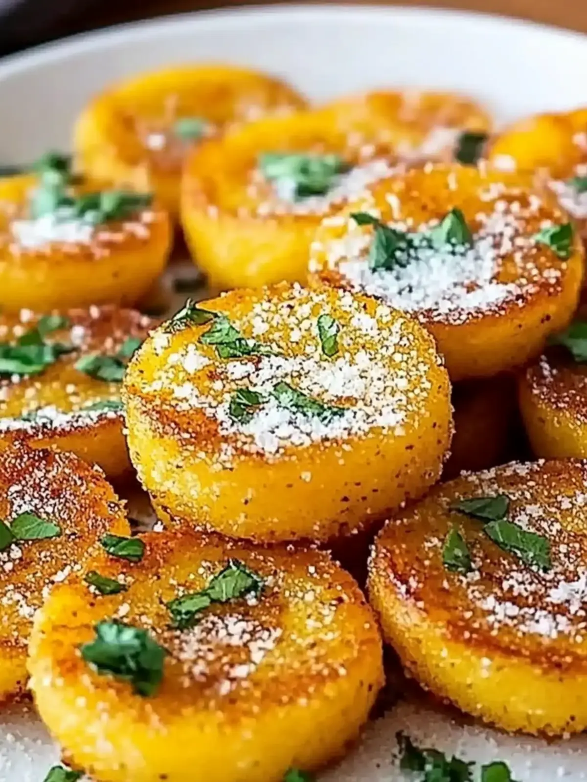 Baked Crispy Parmesan Polenta Rounds