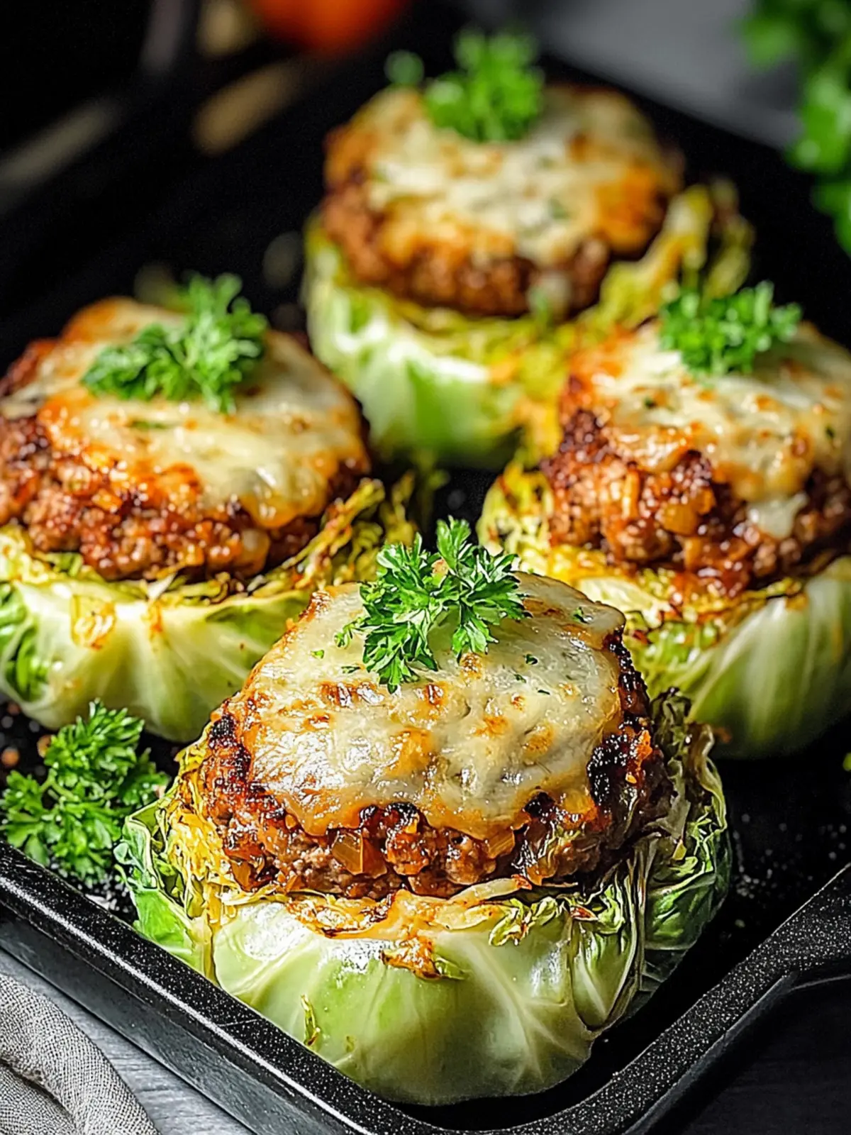 Oven-Baked Cabbage Burgers