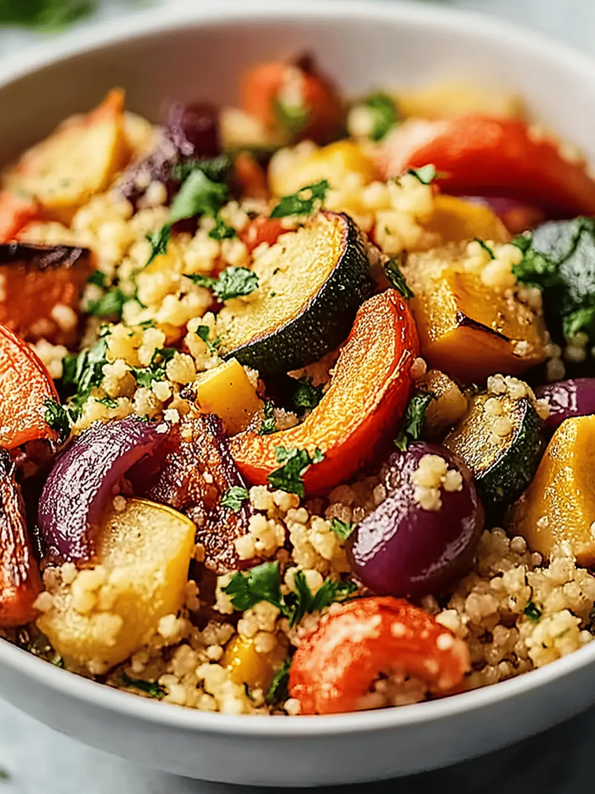 Vibrant Roasted Vegetable Couscous Bowl