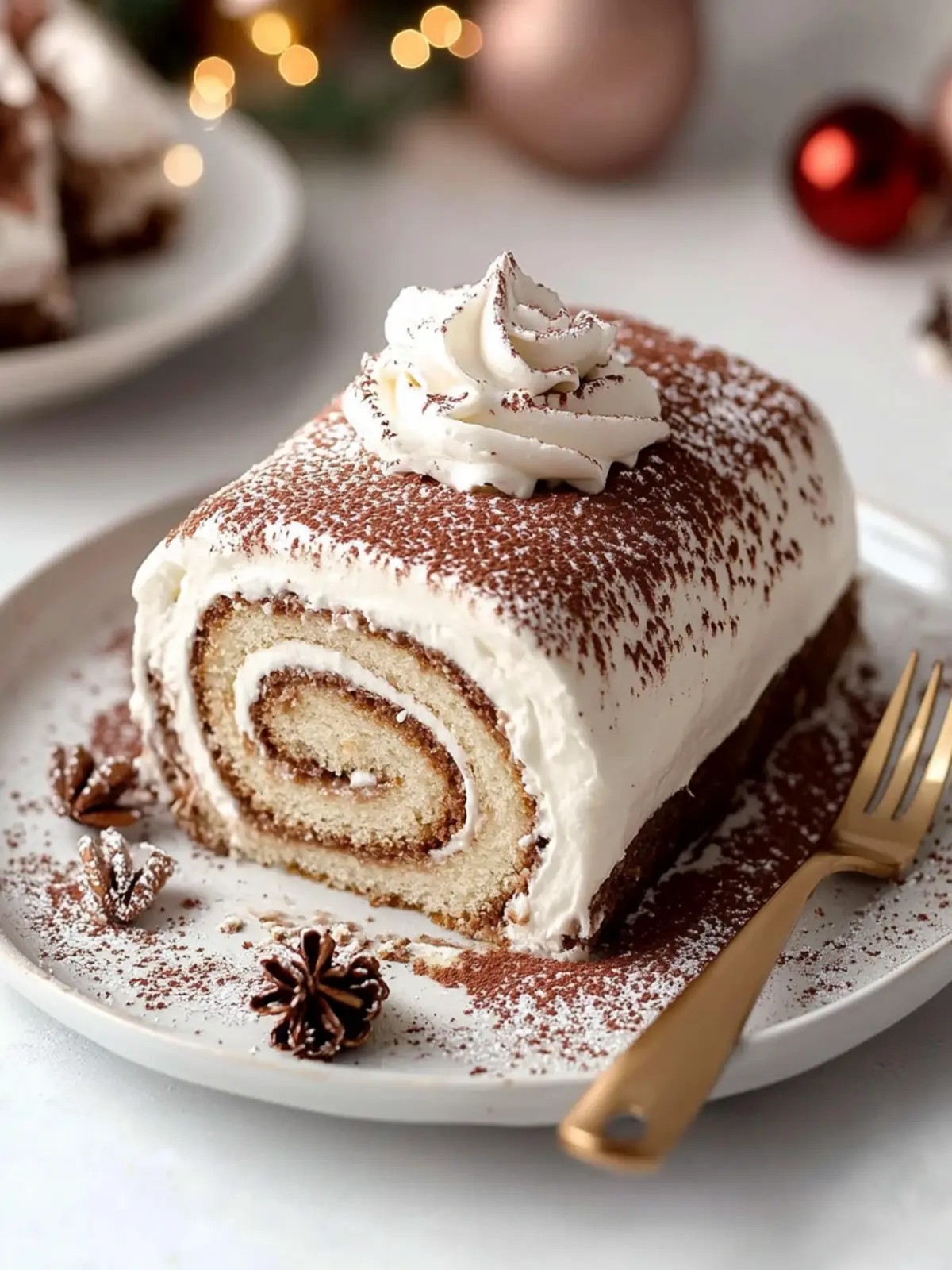 Gourmet Tiramisu Yule Log Cake