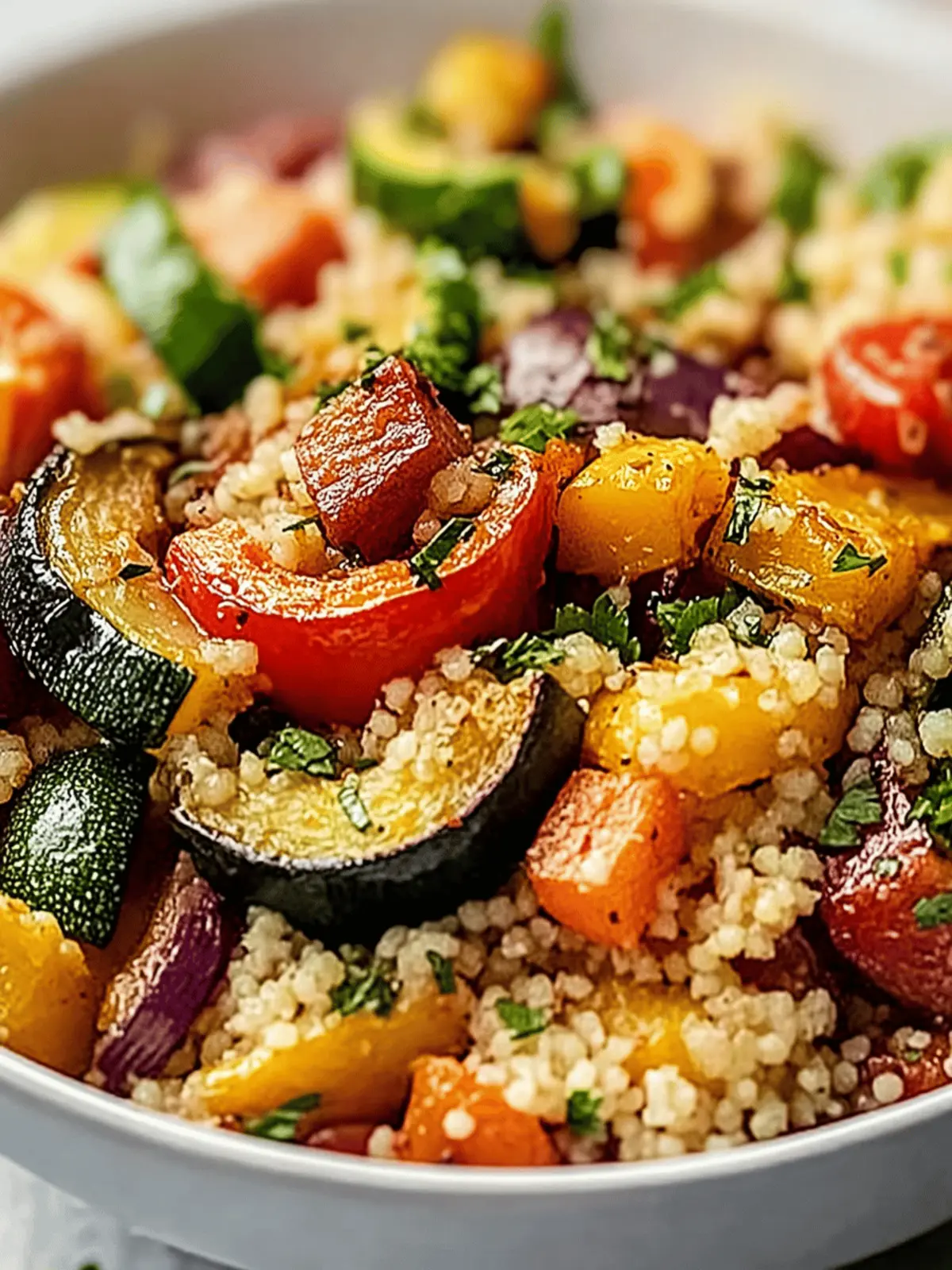 Vibrant Roasted Vegetable Couscous Bowl