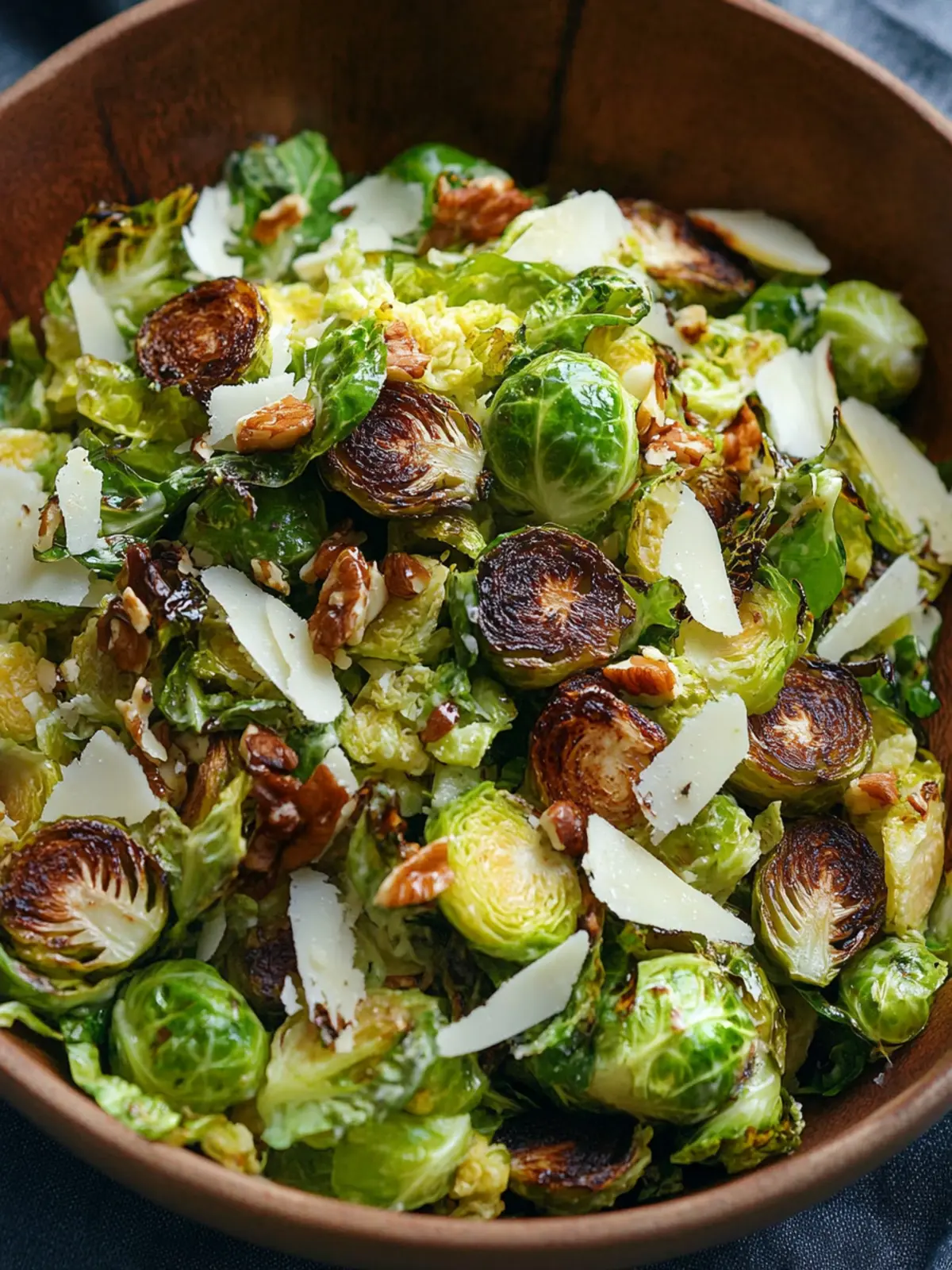 Roasted and Raw Brussels Sprouts Salad