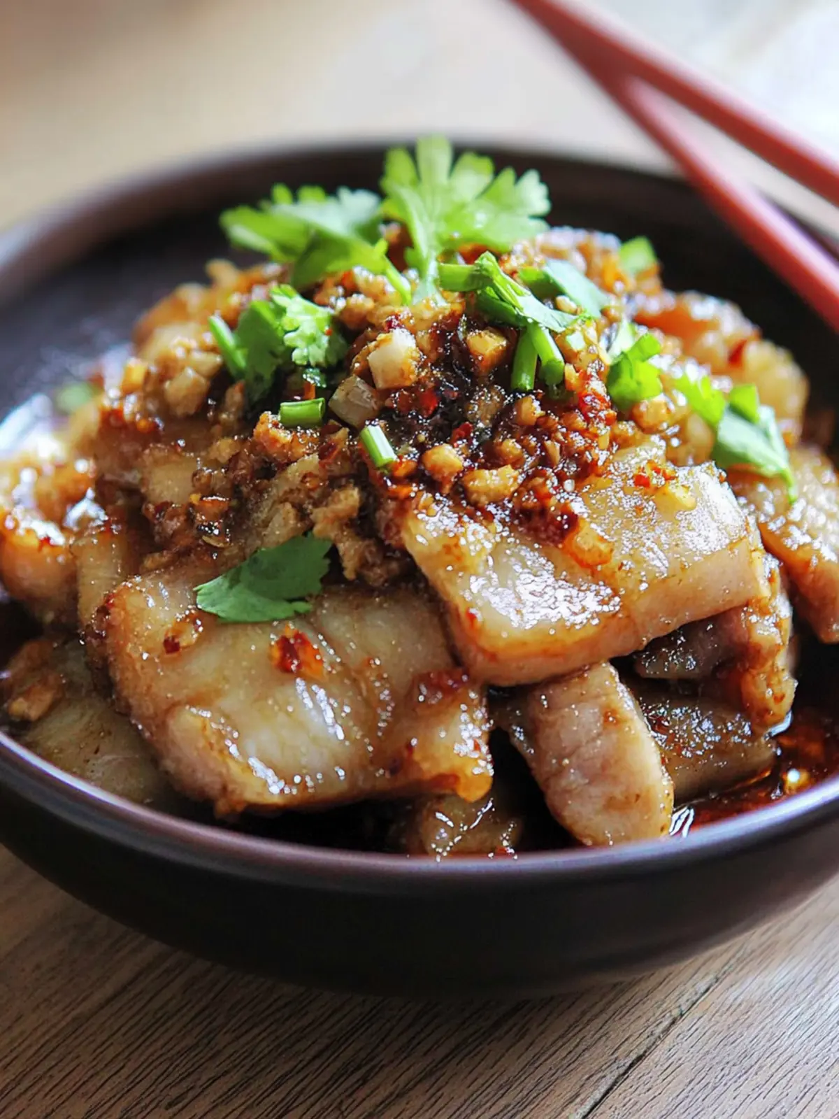Pork Belly with Spicy Garlic Sauce