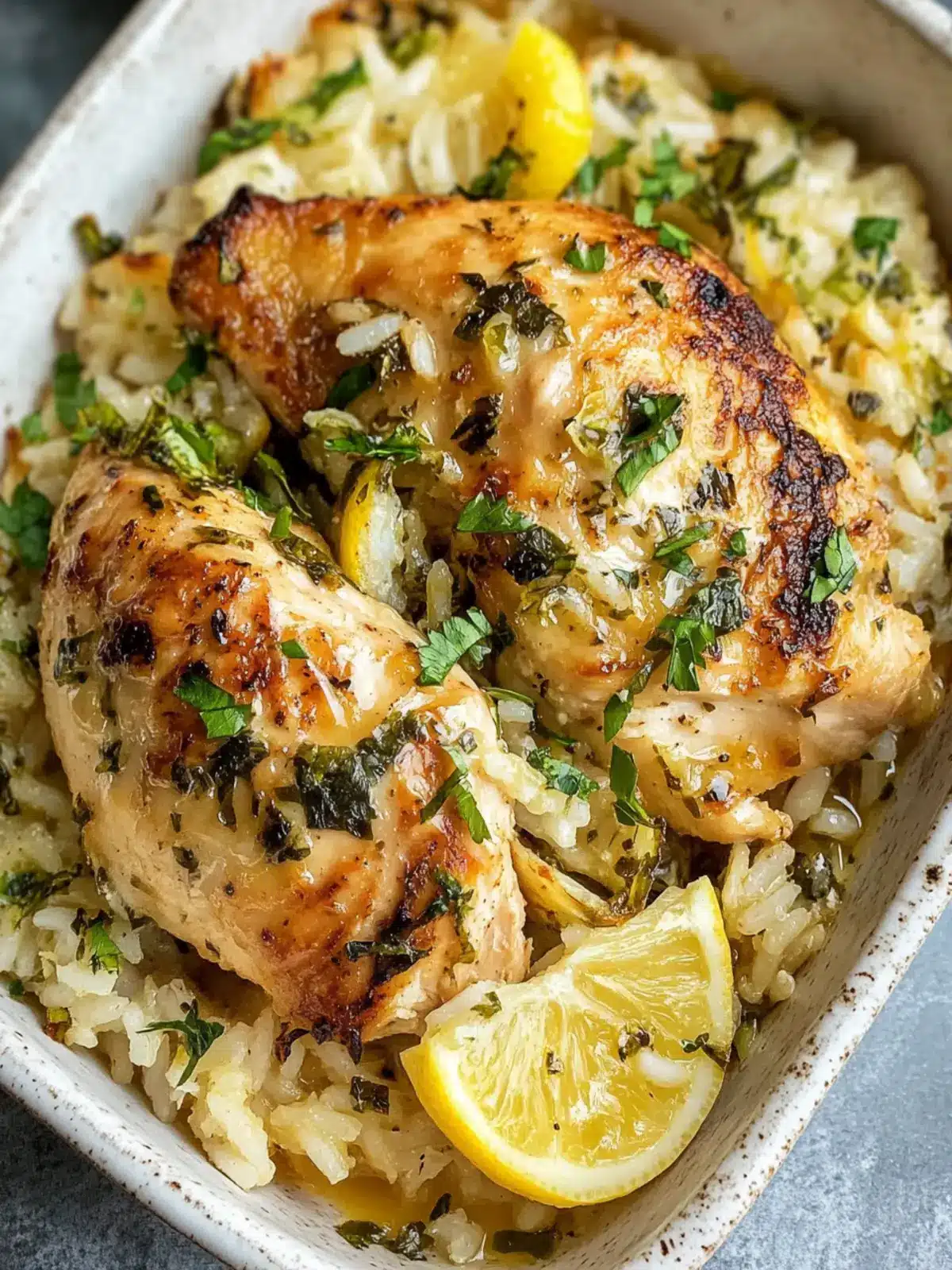 Air Fryer Greek Lemon Chicken and Rice Bake