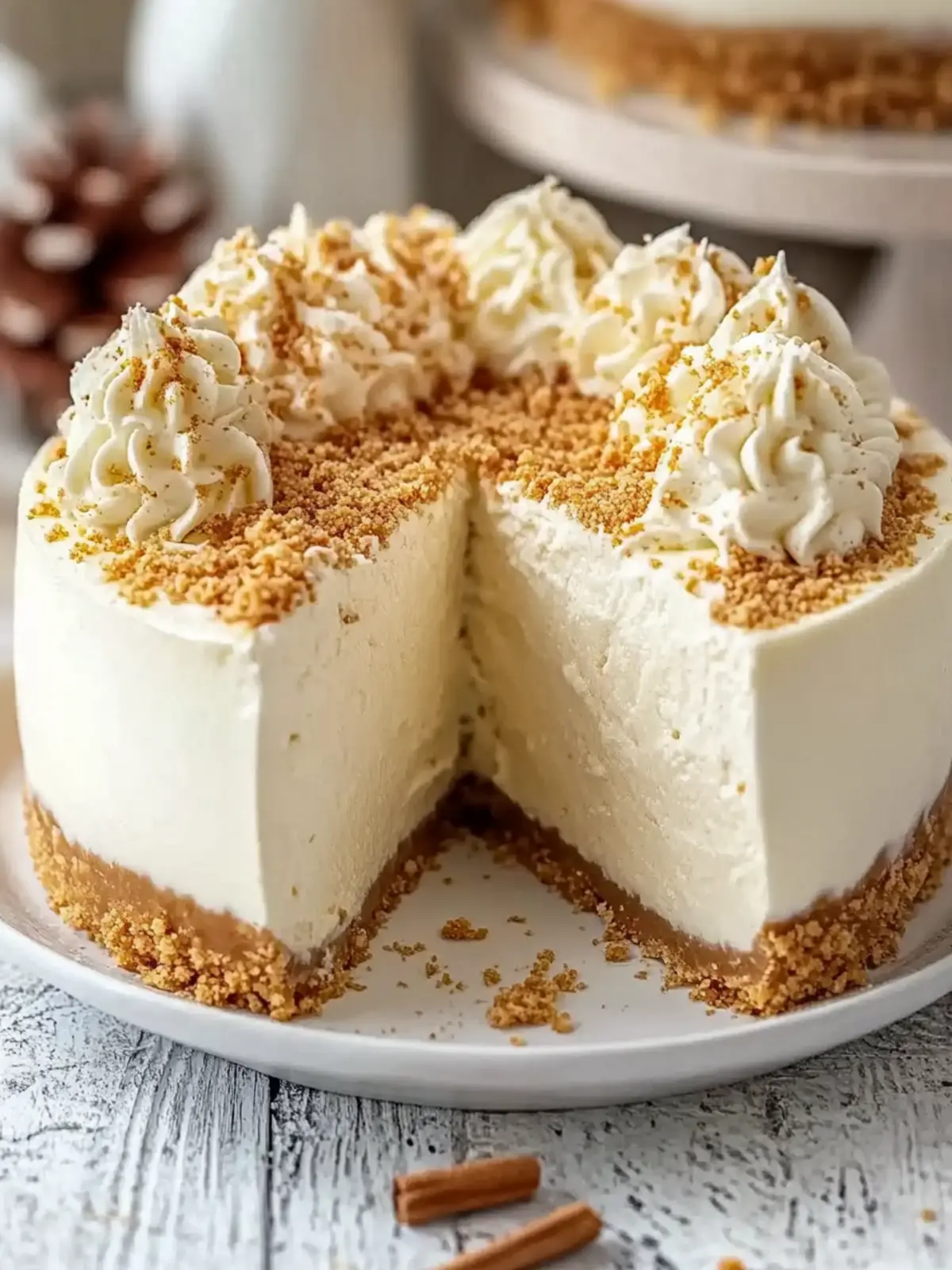 Smooth Eggnog Cheesecake