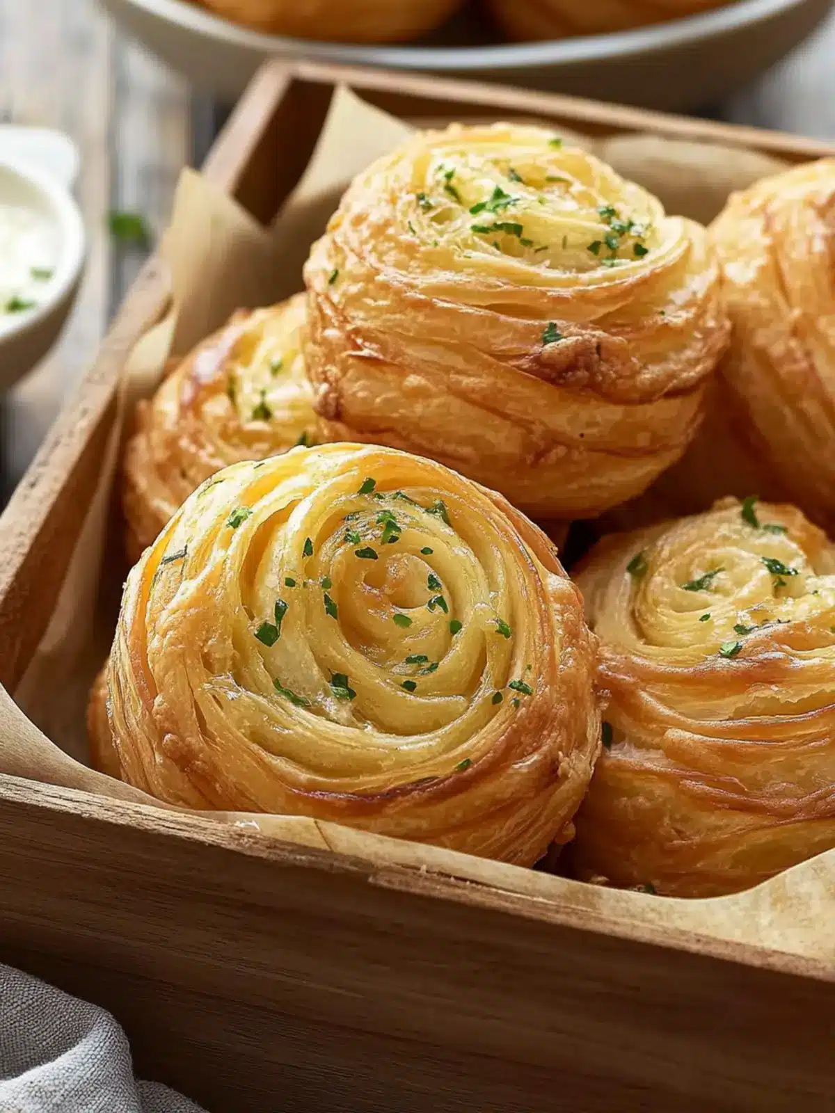 Cheesy Garlic Cruffin