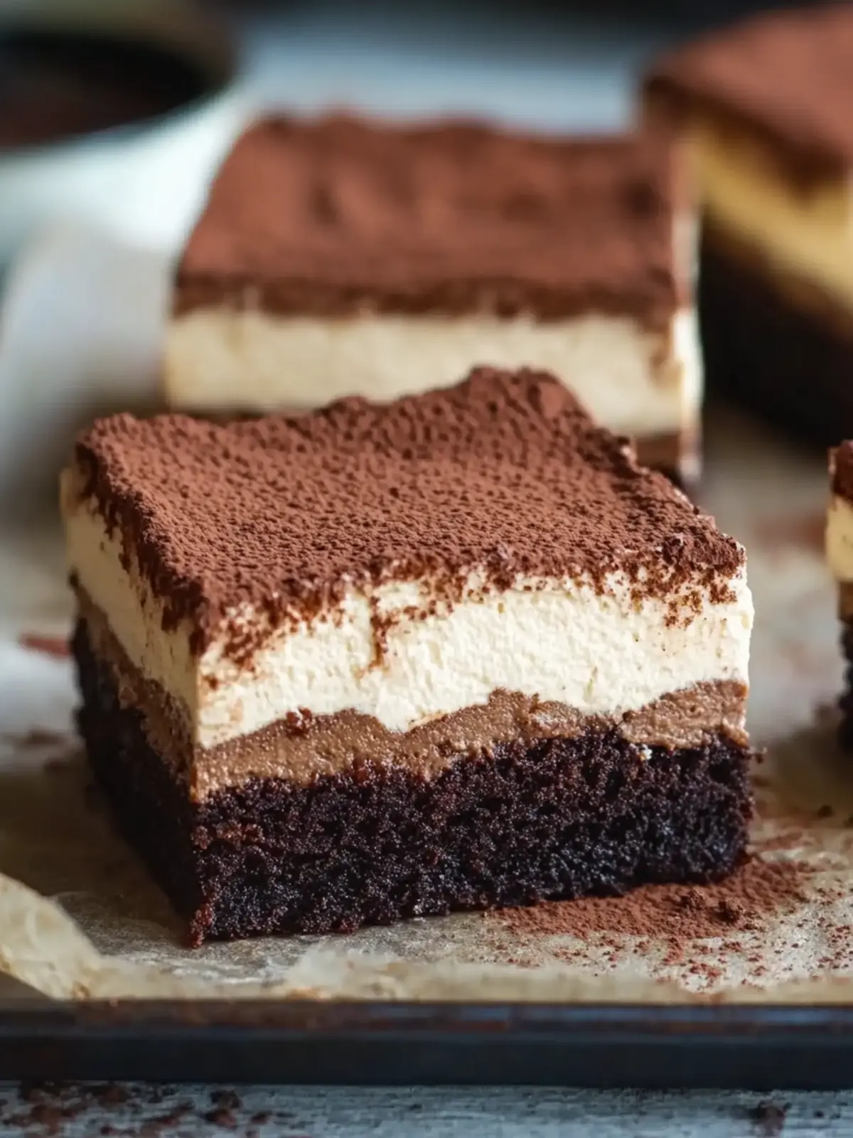 Decadent Tiramisu Brownies with Espresso Mascarpone Topping