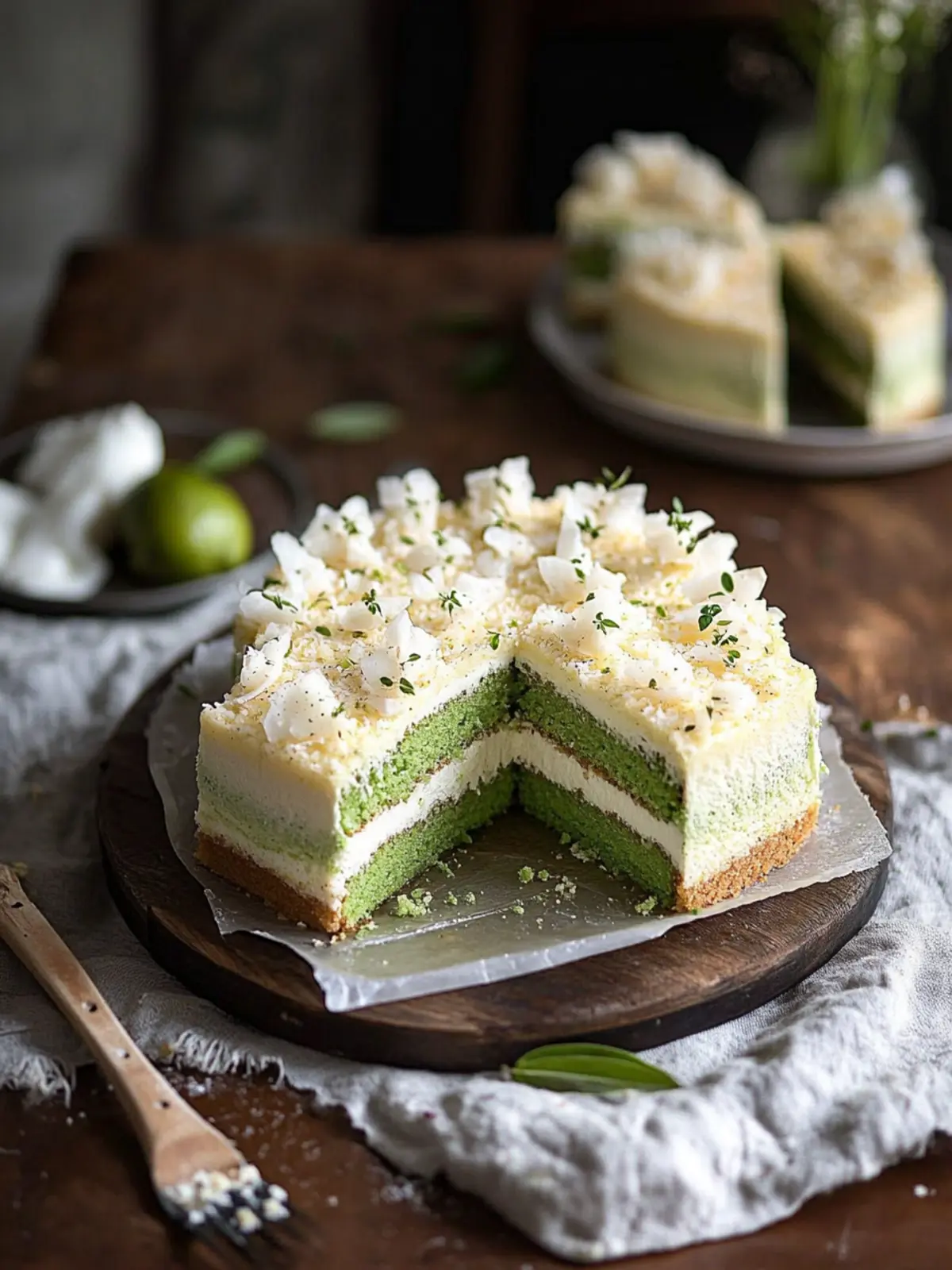 Coconut and Pandan Layer Cake