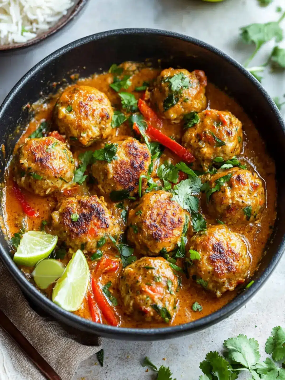 Coconut Curry Chicken Meatballs for a Flavorful Twist 4 Coconut Curry Chicken Meatballs